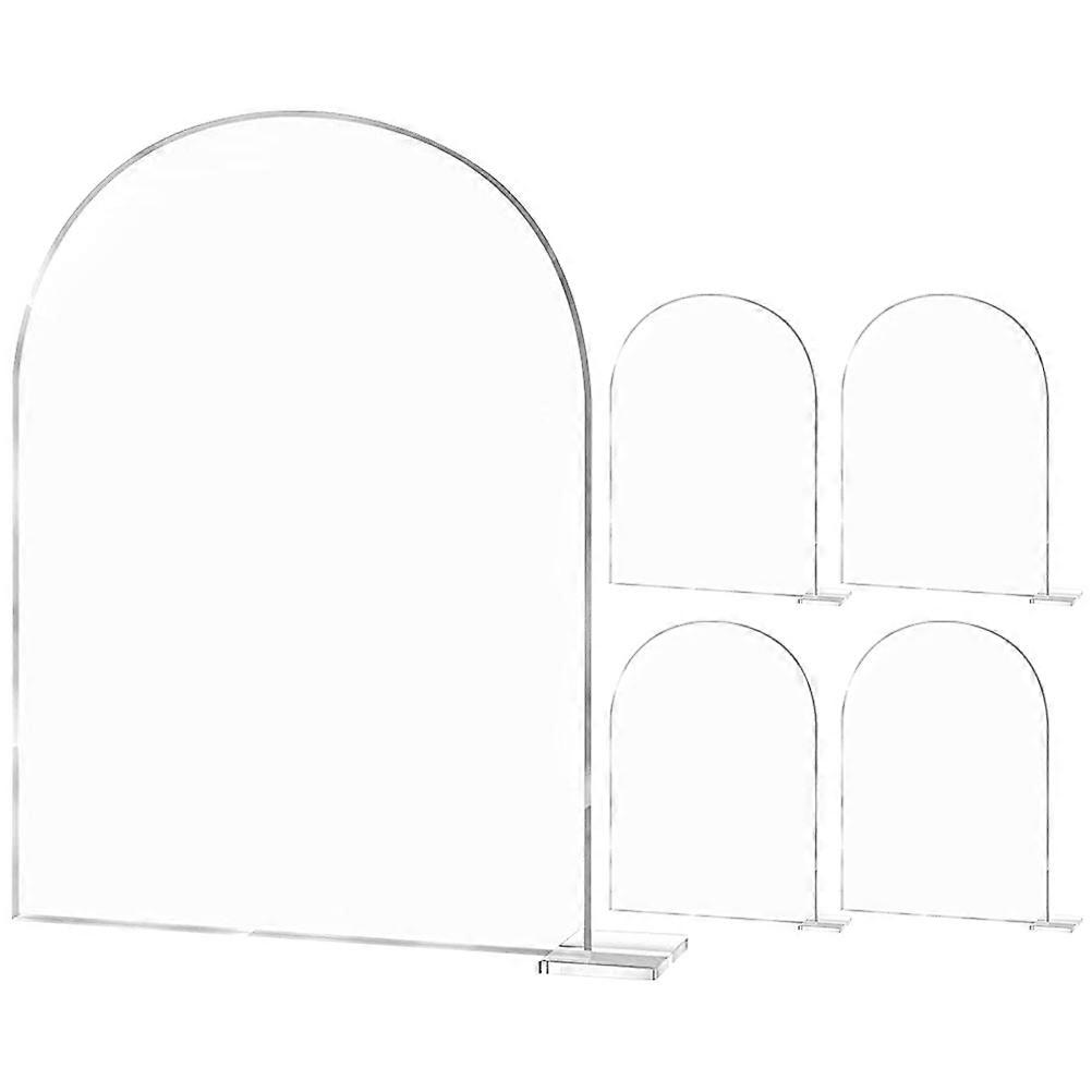 Wedding Table Sign Acrylic Ceremony And Reception Blank Diy Arch Shape Transparent 5 Sets