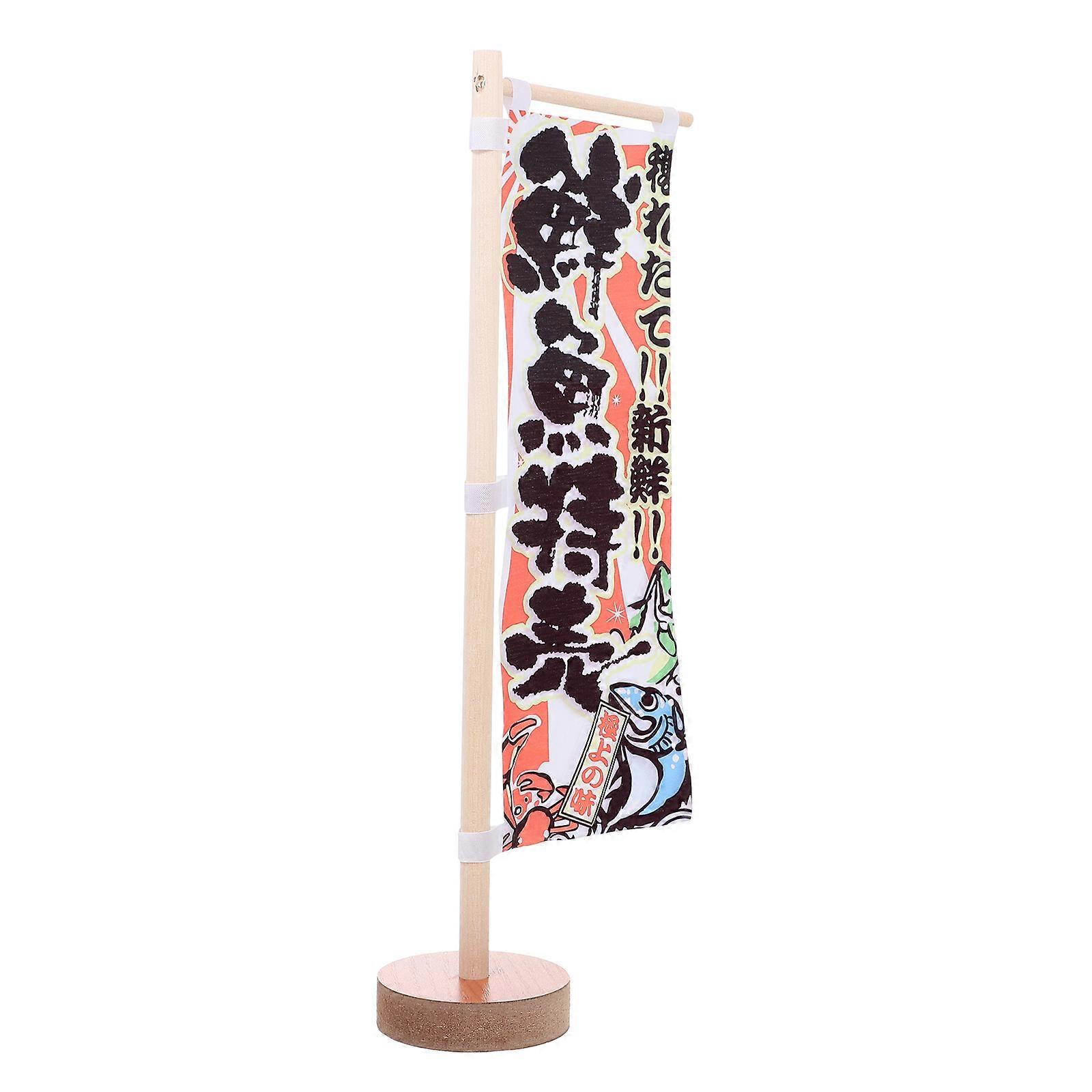 Japanese Style Mini Display Flag for Sushi Restaurant Decor – Durable, Lightweight Handmade Vertical Banner for Izakaya and Establishment