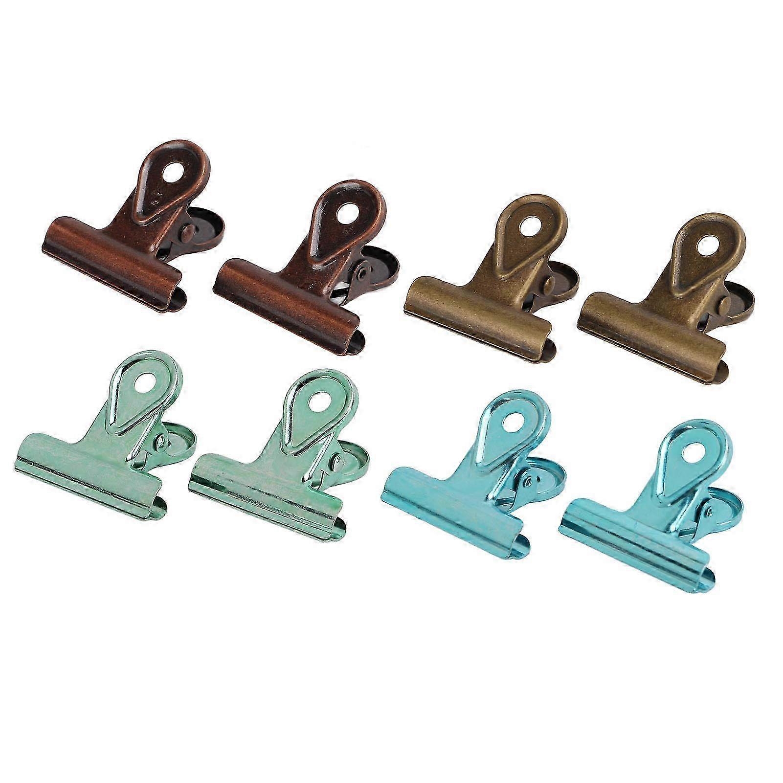 8 Pcs Bag Clips in 4 Colors with Strong Clamping Force for Home and Office Use