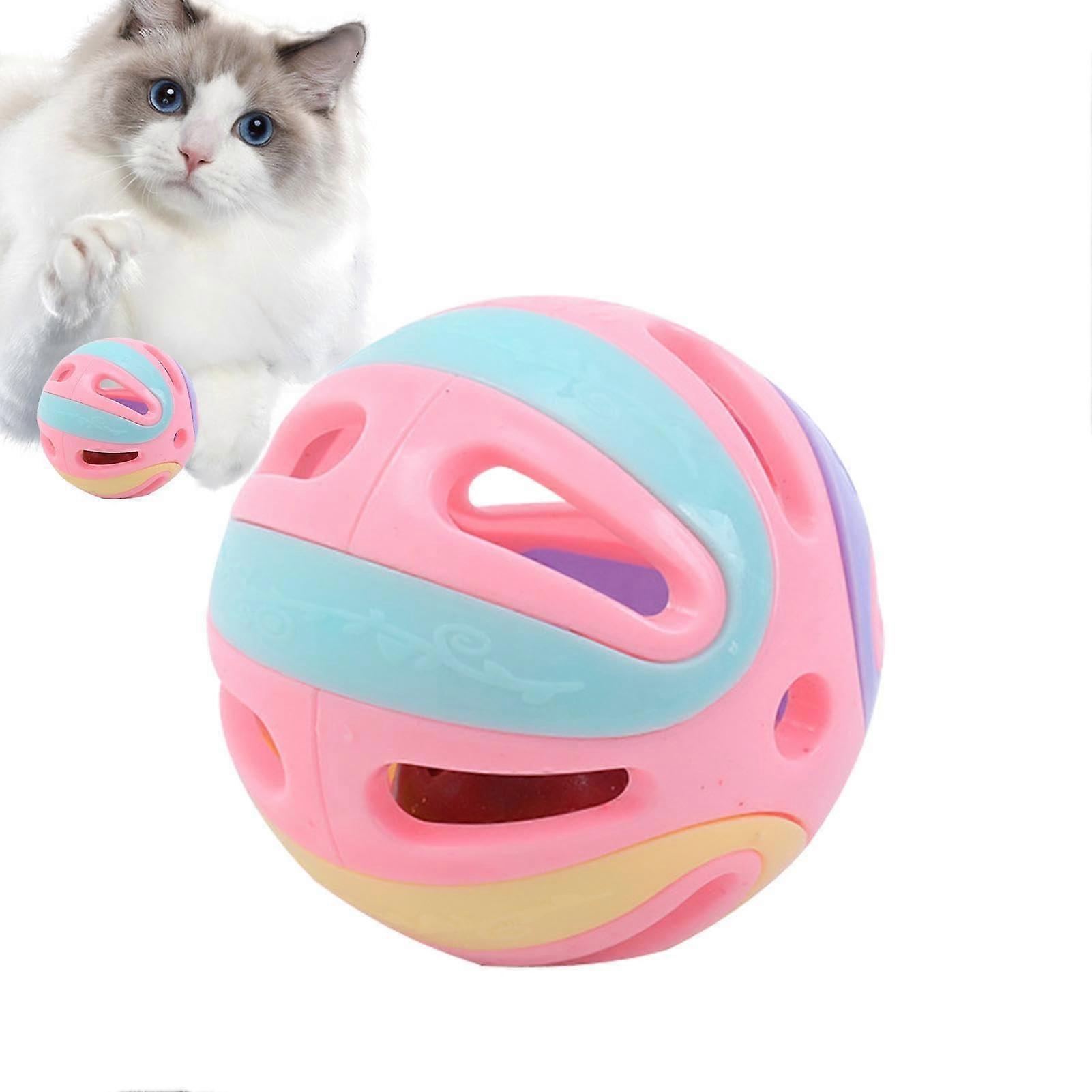 Cat Balls with Bell, Cat Pounce Jingle Ball  Large Rattle for Cats, Interactive Kitten Chasing Toy, Small Balls for Pets