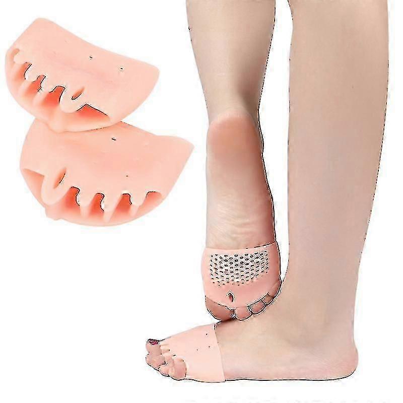 6 Pairs Gel Toe Separators Metatarsal Pads, Gel Toe Straightener For Overlapping Toes, Bunion Corrector