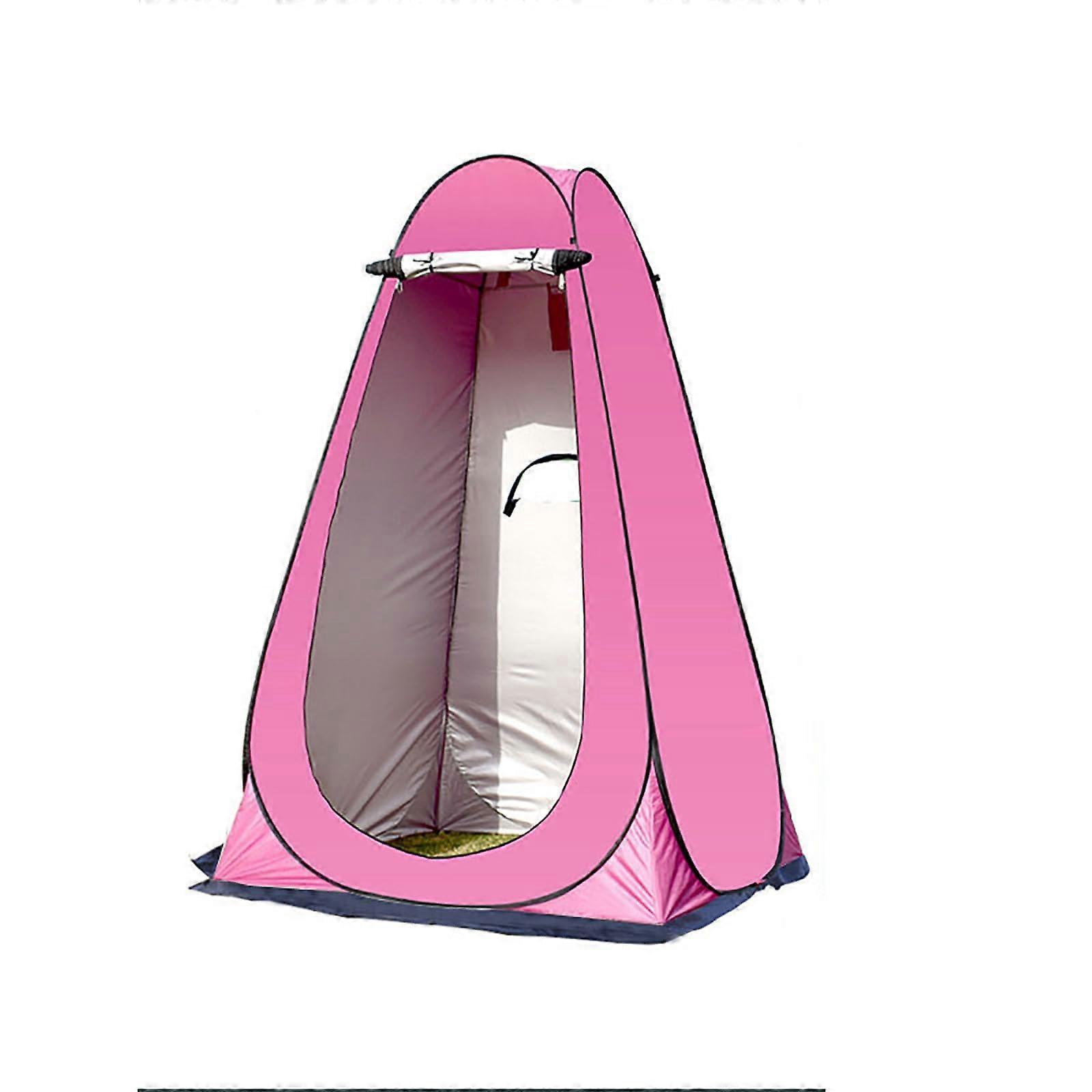 Portable Privacy Shower Tent for Camping, Waterproof Changing Tent with 3 Ventilation Windows (Pink)