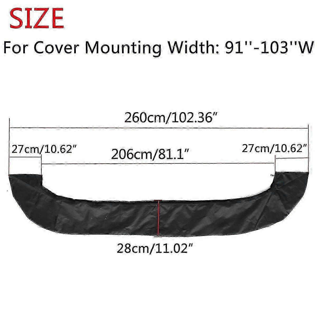 4 Bow Bimini Top Boot Cover 600D Αδιάβροχο UV ανθεκτικό κάλυμμα σκόνης σκαφών Χωρίς πλαίσιο Marine Accessories Μαύρο/Μπλε