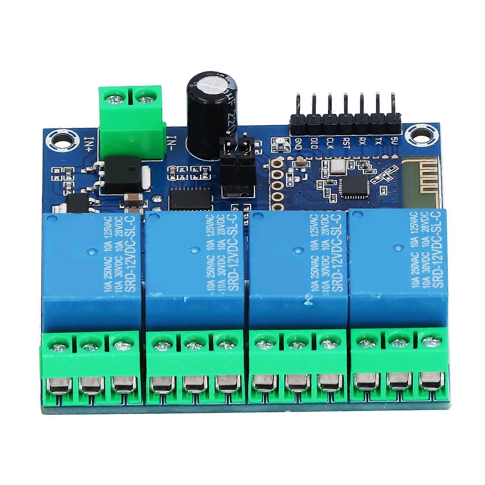 Relay Module 4 Channel Bluetooth Mobile Phone Remote Control Board with Indicator Light DC12V