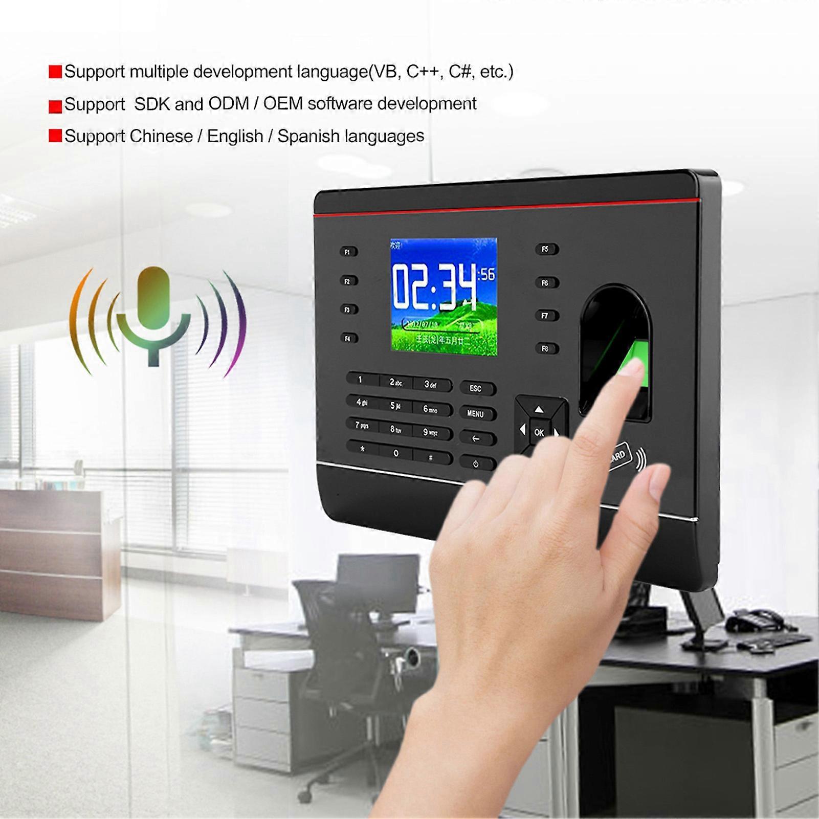 A C061 2.8in TFT TCP/IP Fingerprint Password Card Rearder Time Attendance Machine