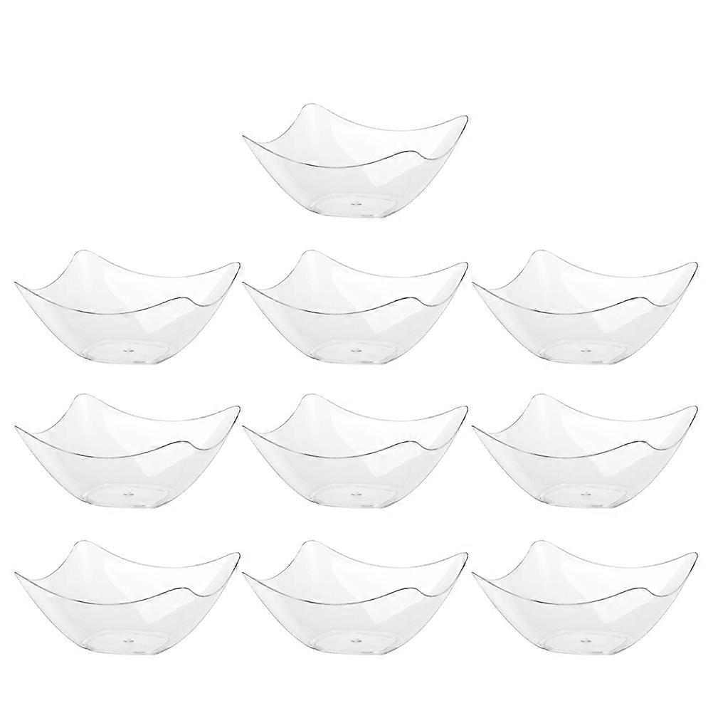 Household Dessert Bowl Clear Fruit Bowl Non Slip Base For Family Gathering 48Pcs