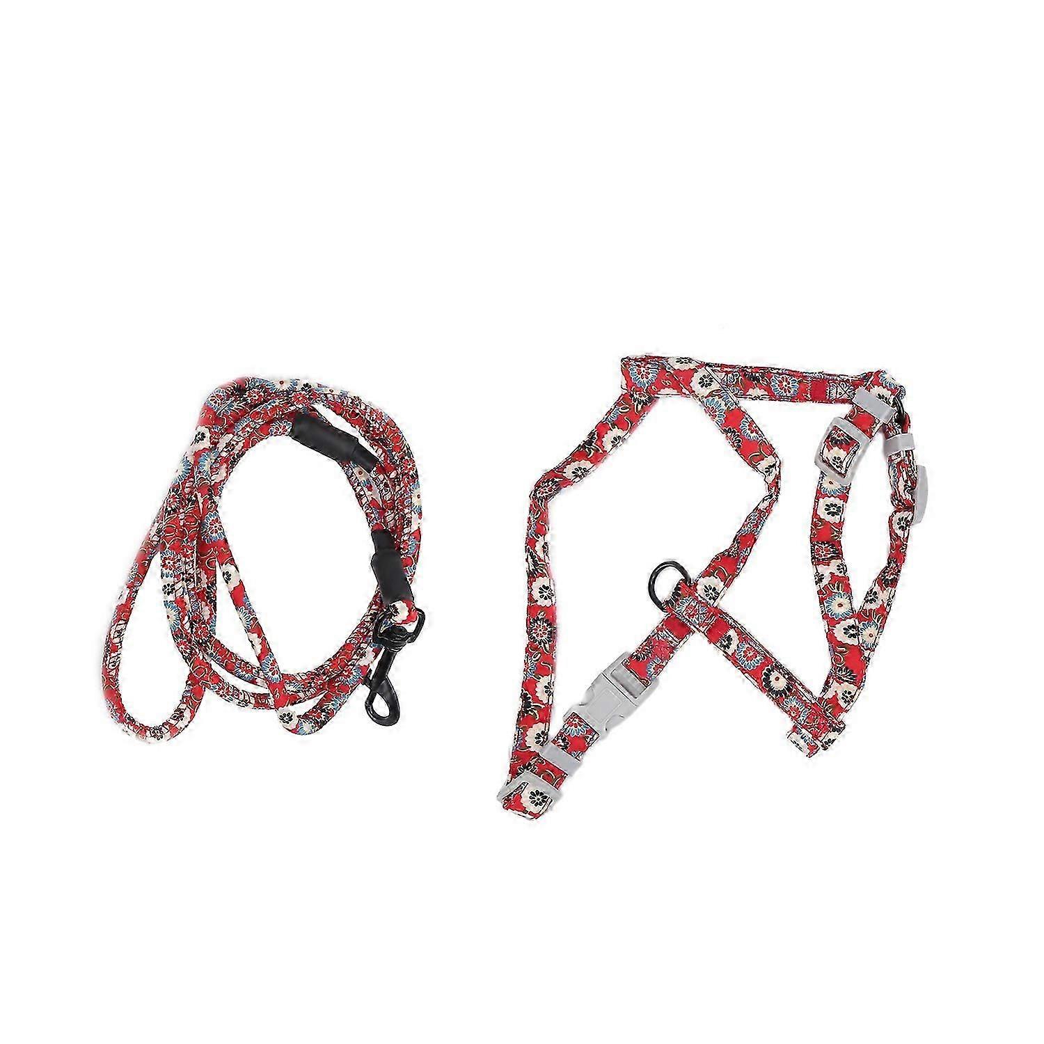 2025 Latest Model JapaneseStyle Cat Adjustable Harness Leash Set Chest Back