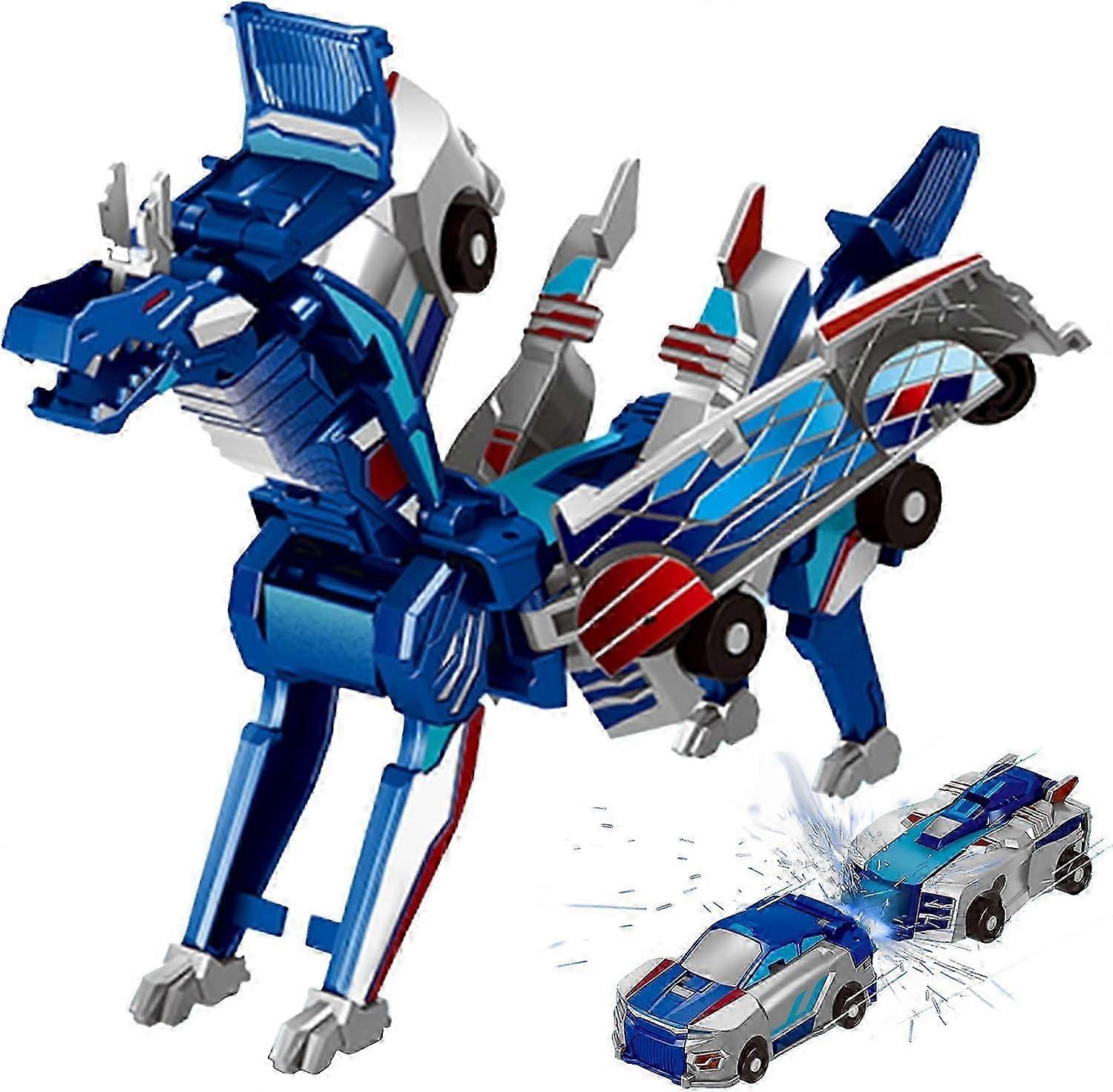 Dinosaur Transformer Car Toy, Auto Collision Transforming Car to Dinosaur (Specs & Size)