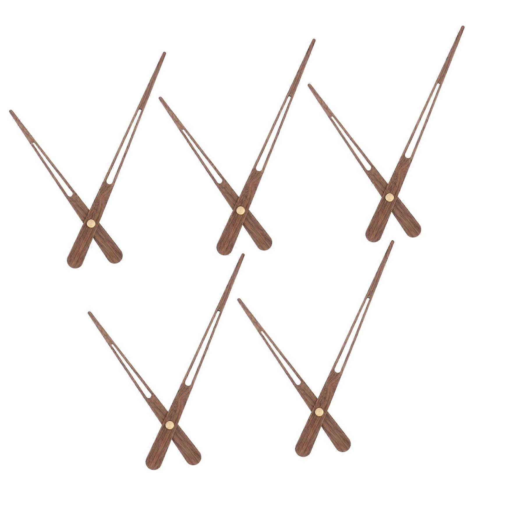 Clock hand 5 pieces wood copper large pointer watch accessories easy to assemble replace