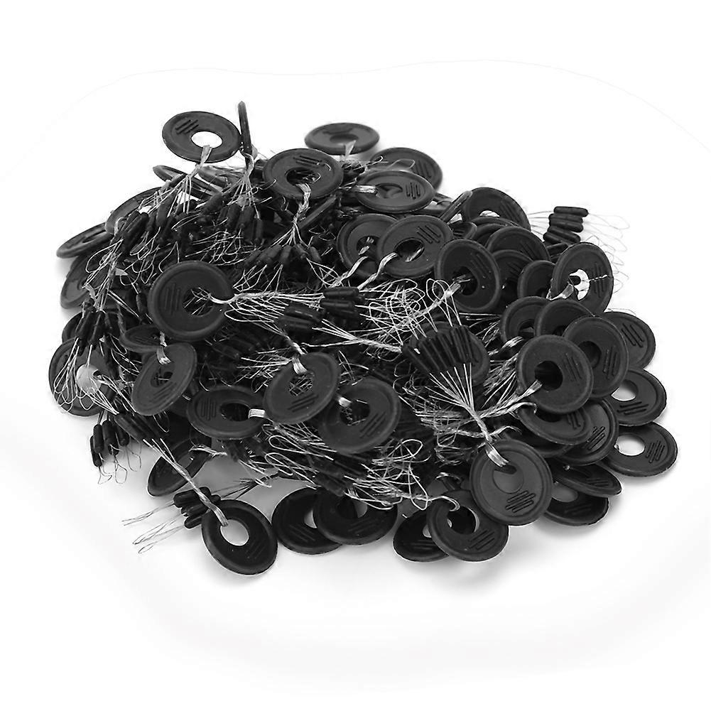 100Pcs/Lot Rubber Fishing Bobber Stopper Float Sinker Cylinder Oval Buoy Float Stop (Cylinder)