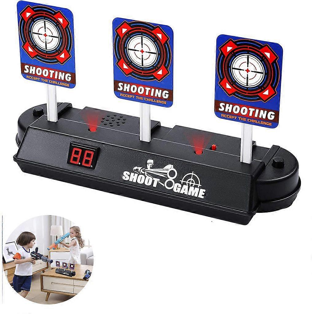 Electronic digital pistol aiming device, automatic reset intelligent light and sound effect series new target toys