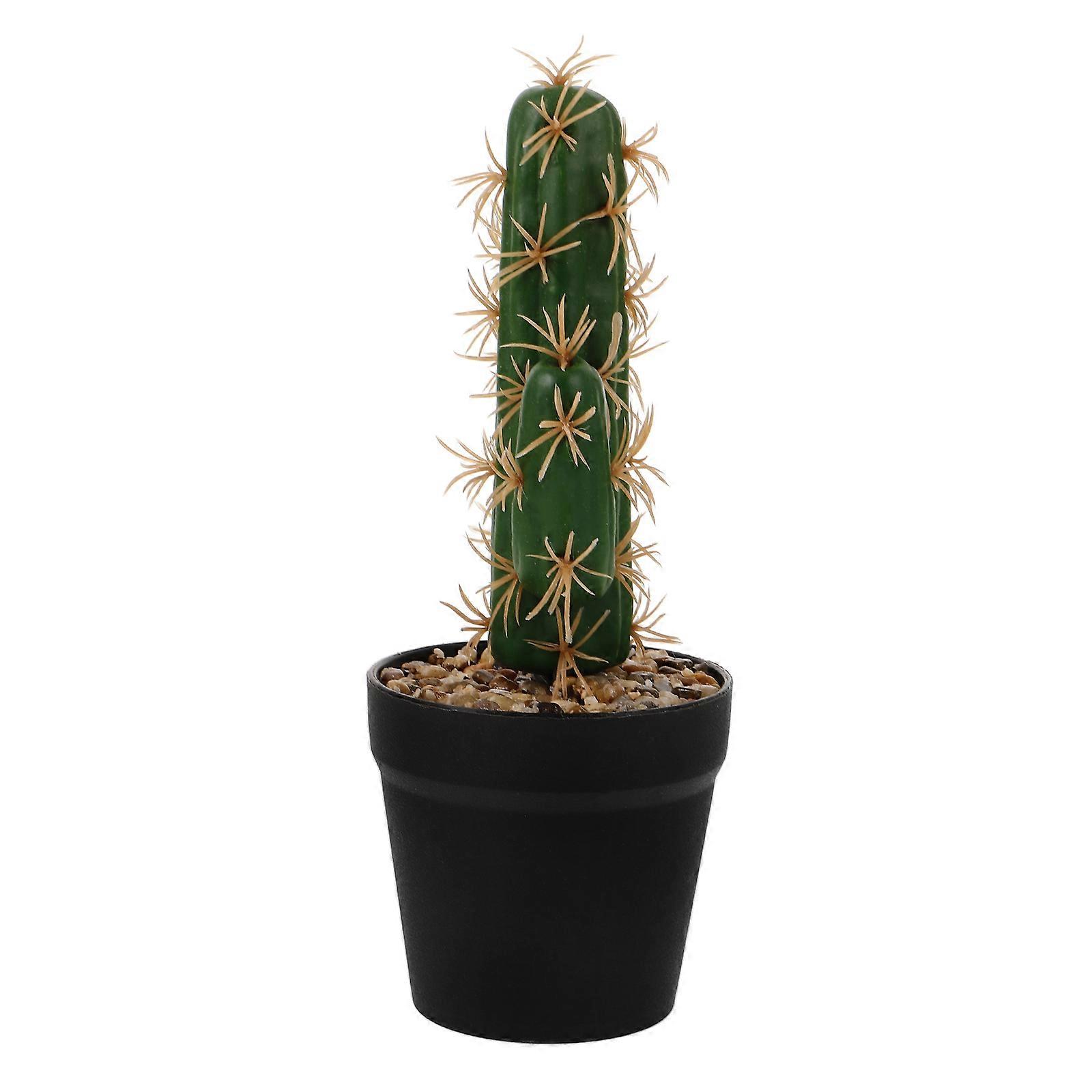 Cactus Adornment Artificial Cactus Decor Dark Green 21.00X8.50X8.50CM Advanced Simulation Technology 1Pcs