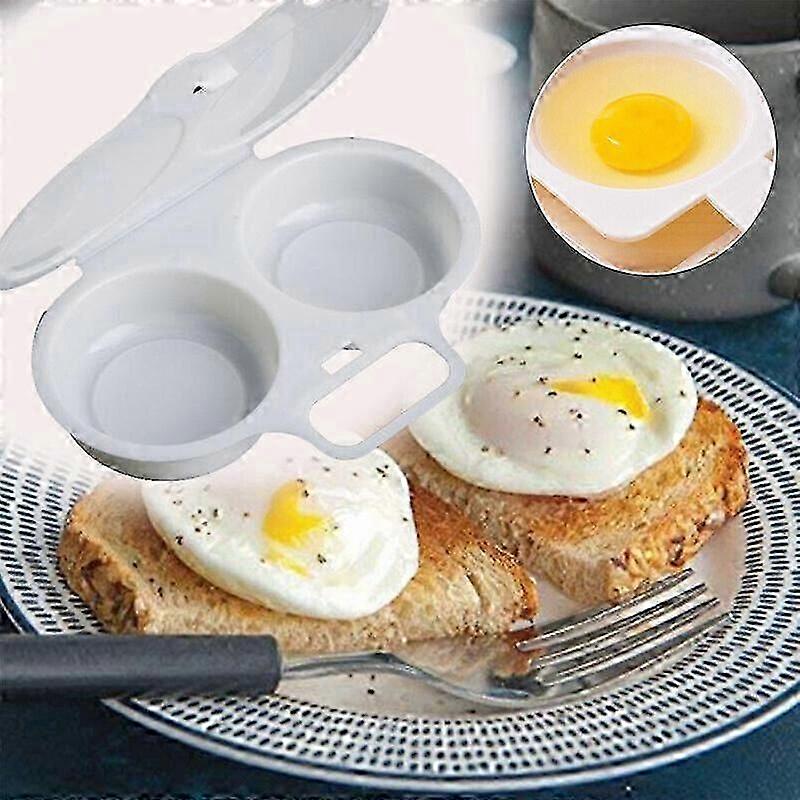 Poach 2 Eggs Kitchen Microwave Egg Poacher Accessory BPA Free
