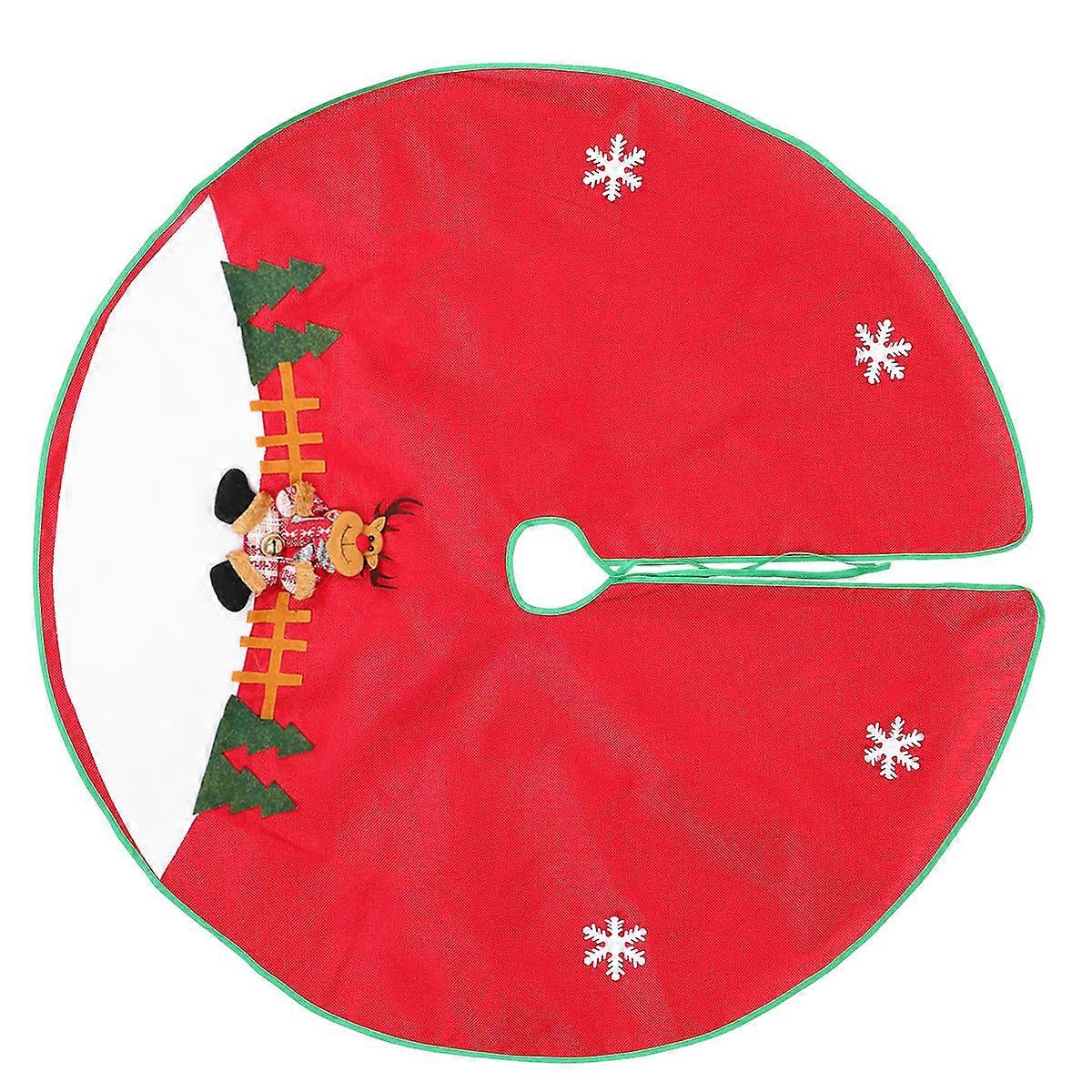 Tree Skirt Skirt Decorative for Home Decoration Festive Atmosphere Red 90x90x0.1cm 1Set
