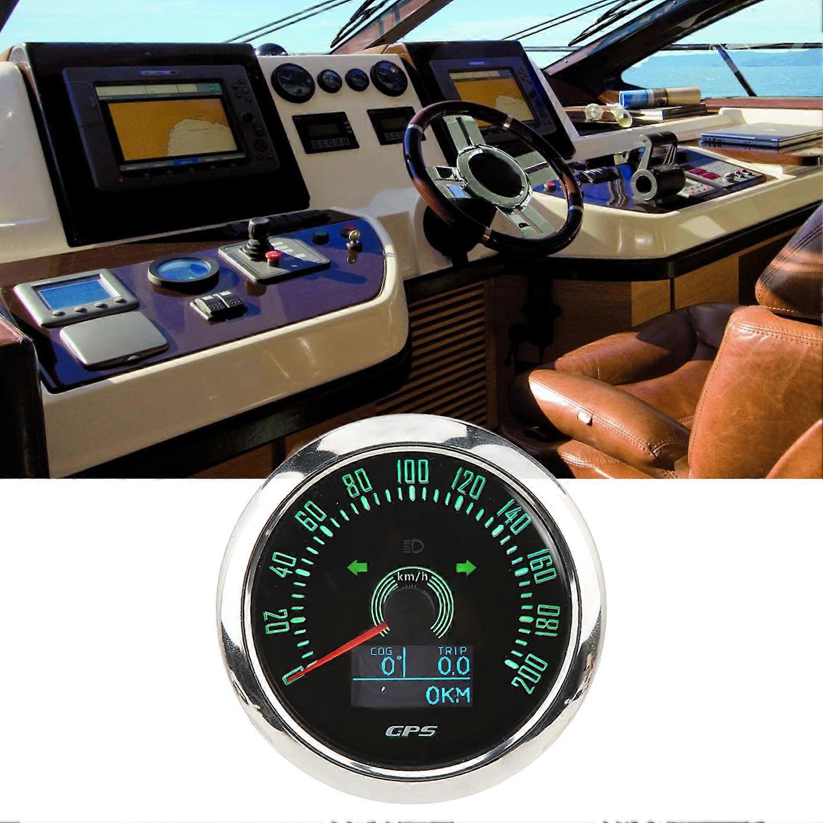 3 in 1 GPS Tachometer 200KM/H 85mm 9‑32V 7 Color Backlit Antifog Universal for Boat Car RV Motorcycle