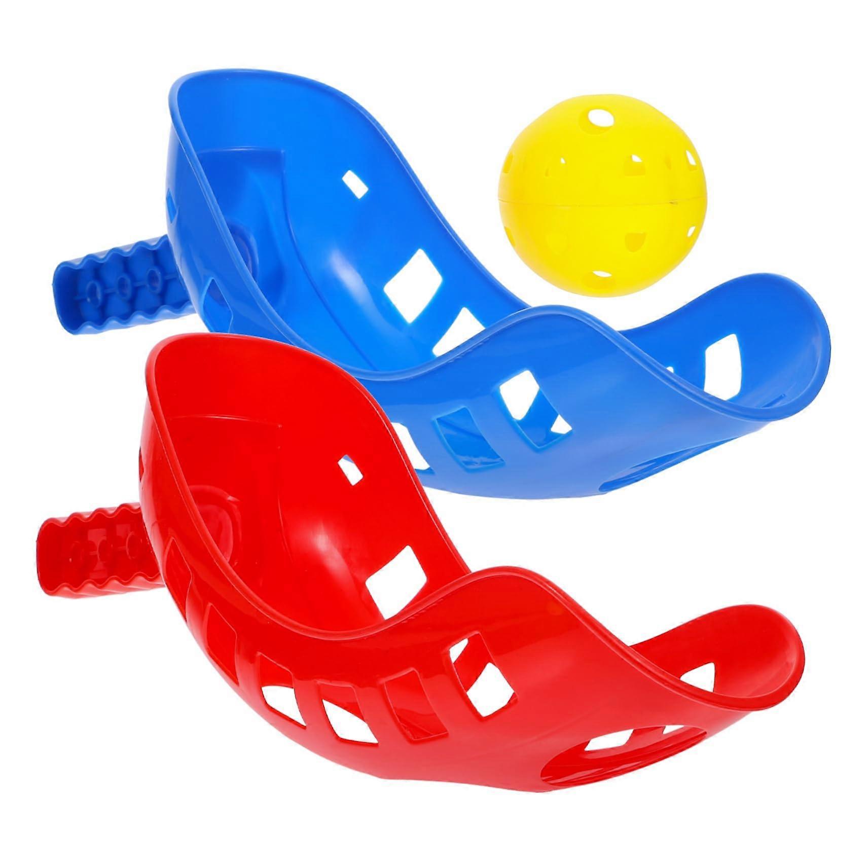 Scoop Ball Set Blue Handle Multi-Piece Beach And Garden Lightweight Portable