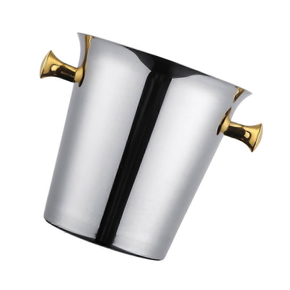 Large Capacity Stainless Steel Pail For Bartending Ice Making Box With Polishing Technology Silver 2l 1Pack