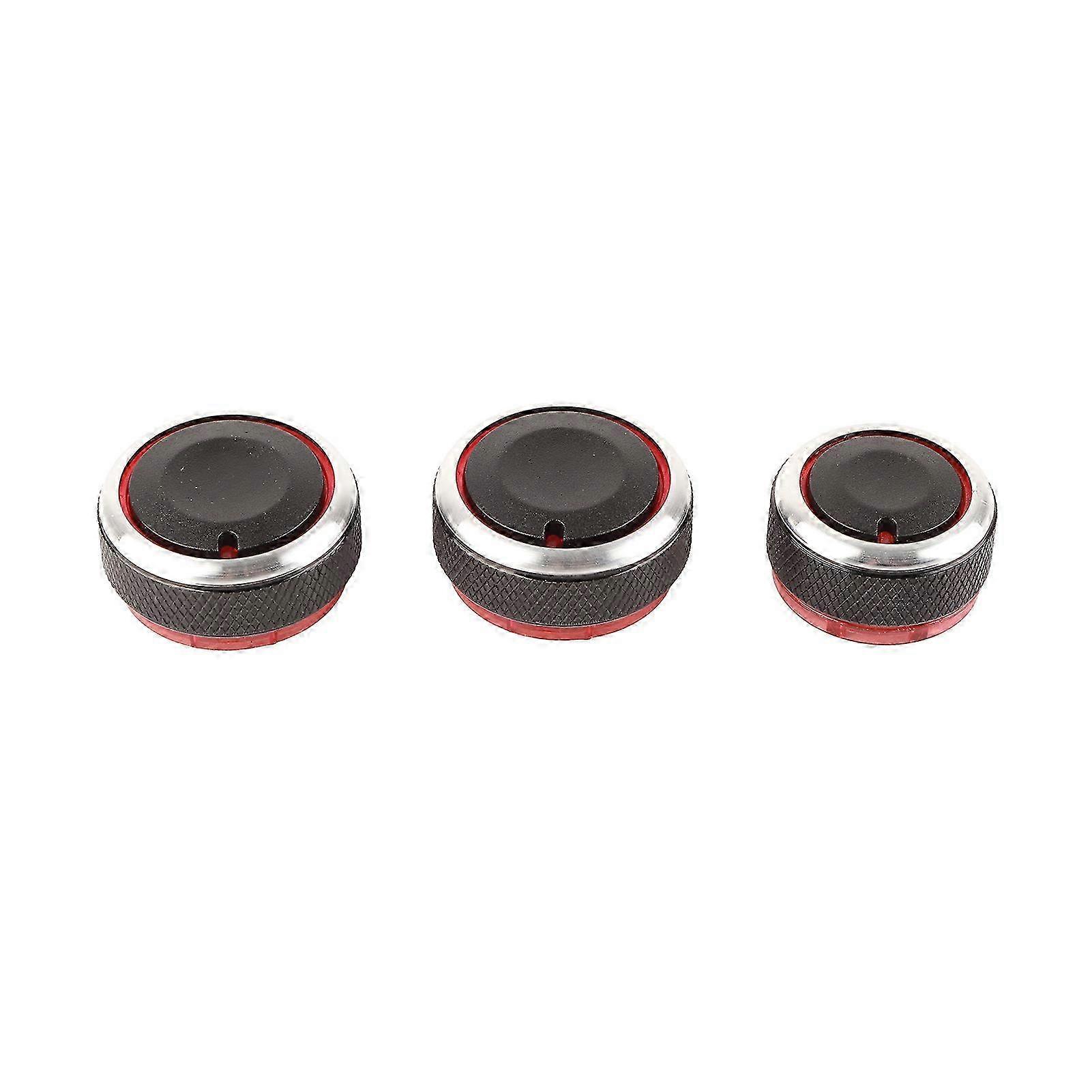 3pcs Car Air Conditioner Control Knob Aluminium Alloy Durable High Strength