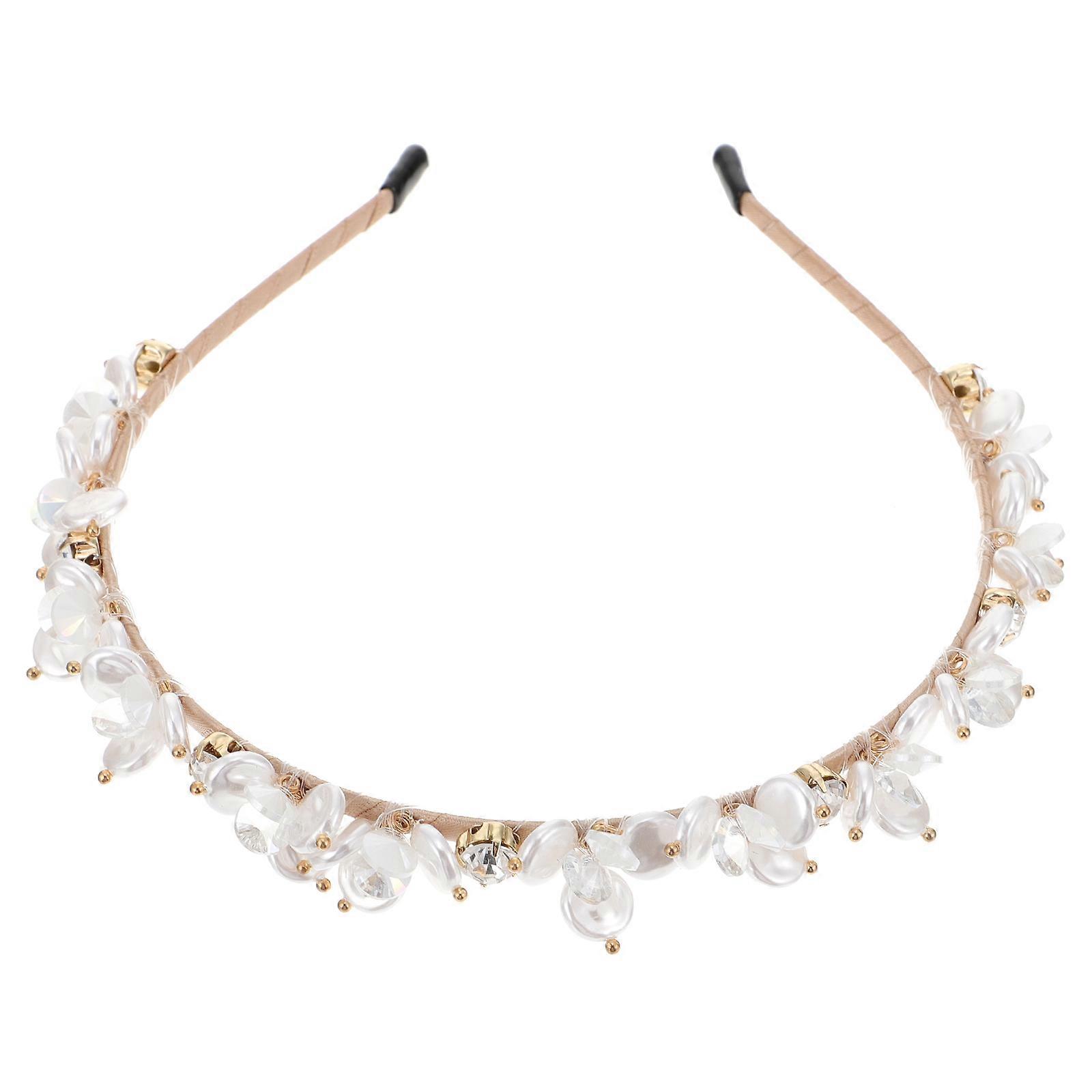 Durable White Resin Flower Headband for Women Lightweight and Elegant Hair Accessory 70 x 50 x 50 cm