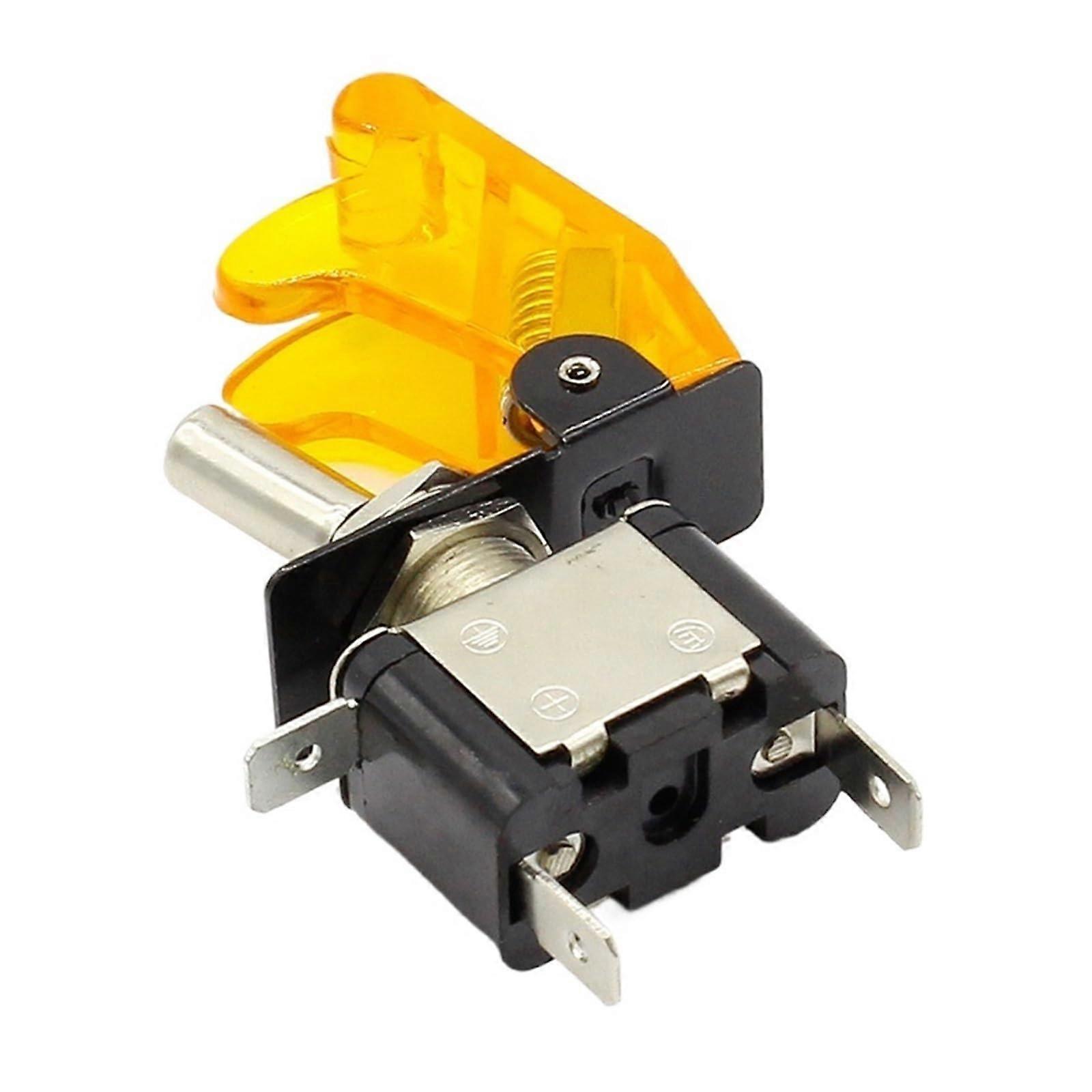 1 piece Yellow 12V 20A Racing Car Truck Boat Cover LED Push Button Rocker Toggle Switch Control dust cover