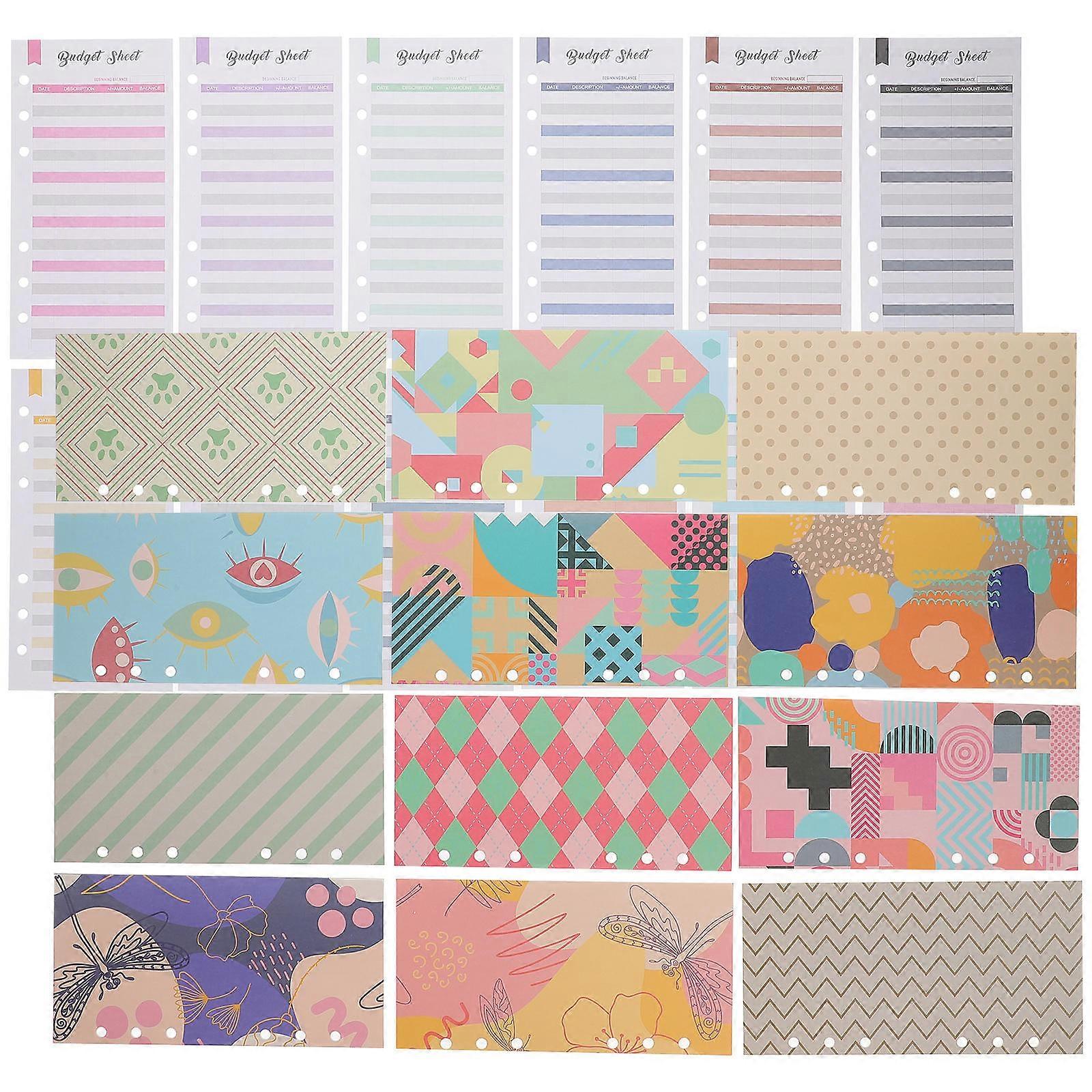 Cash Envelopes Reusable Western Type Daily Use 18X9.2X0.2CM Financial Independence 1 Set