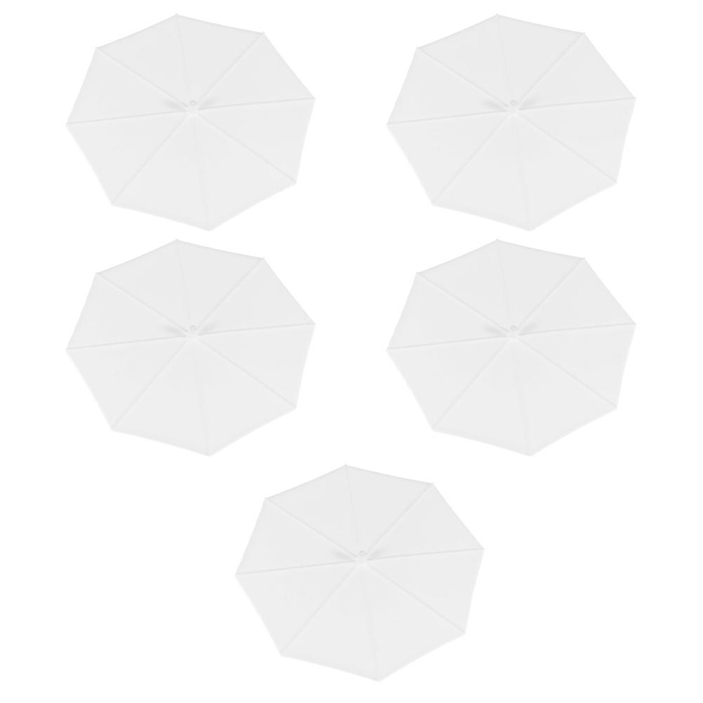 Sealing Cup Lids Anti-Leak Umbrella Shaped Mug Lids General Users 4.52X4.52X0.39in 5Pack