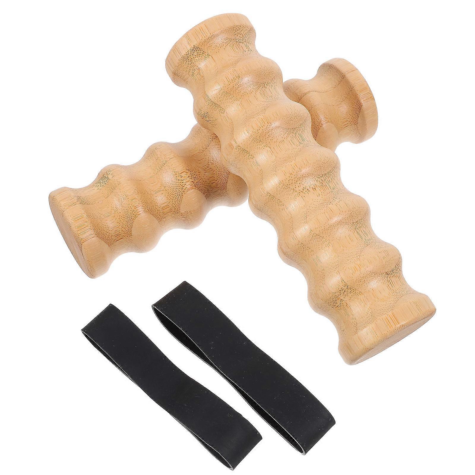 MLINS 2pcs Wooden Bands Portable Fitness Equipment Wood Exercise Equipment for Strength Training Shoulder Rehab Full Body Workouts