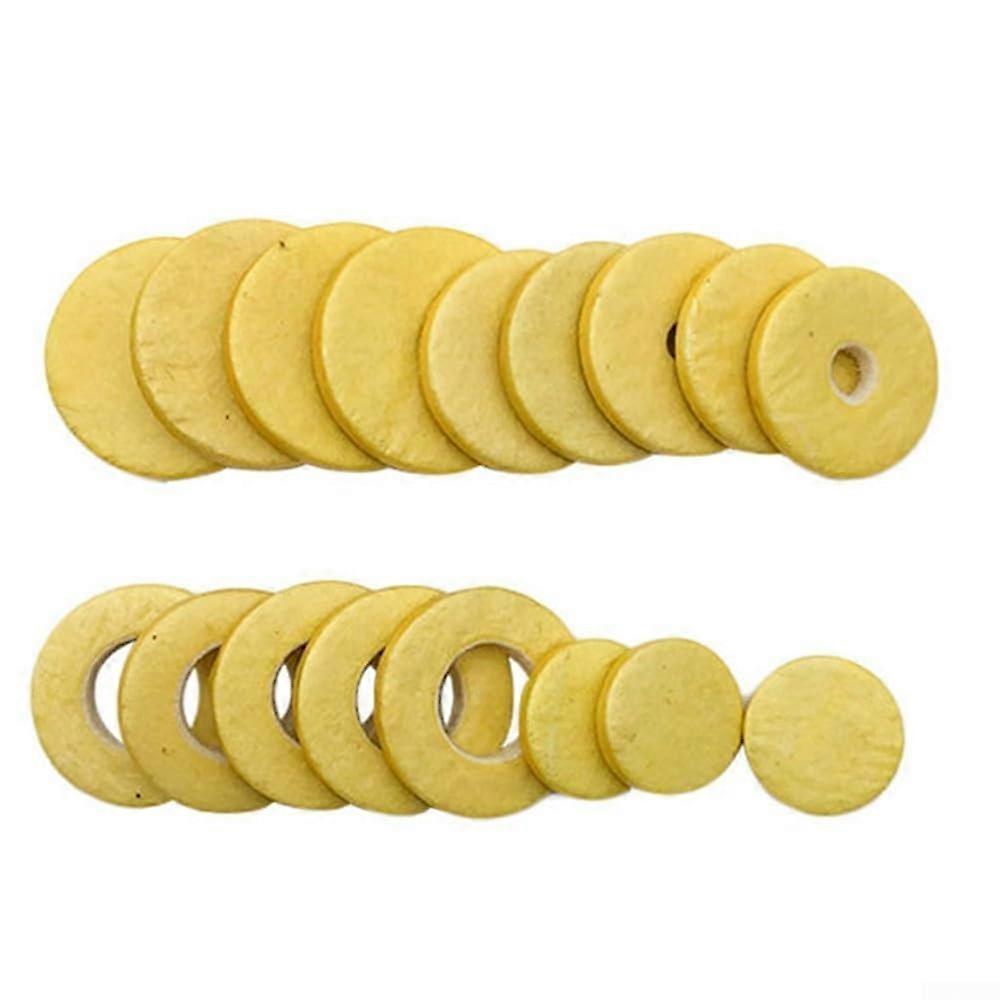 Cork Leather Flute Pads 16/17 Open Hole Sound Hole Button Replacement Set (16 Open Hole Recorder) 16 Open Hole Flute