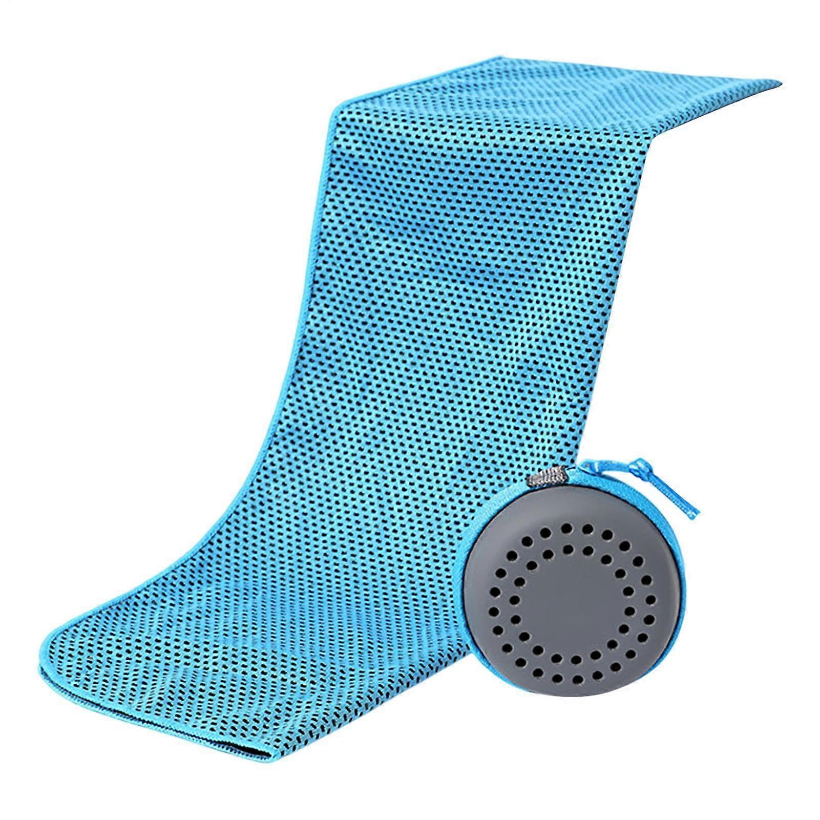 Halskhler Wraps, Cooling Towel, Absorbent Neck Wraps with Storage Box, QuickDry, Sky Blue