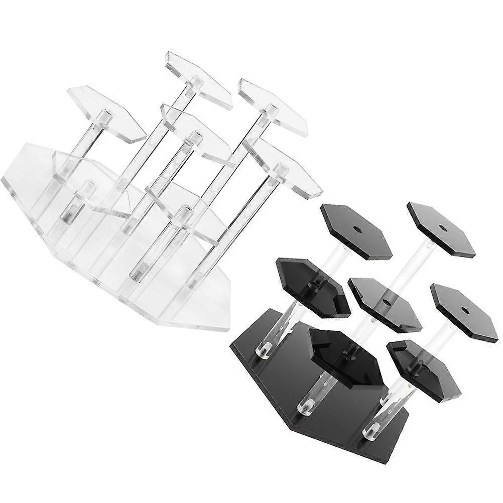 Durchsichtiger Displayständer Acryl Organizer Parfümaufbewahrung Desktop Multi Layer Design 2 Sets