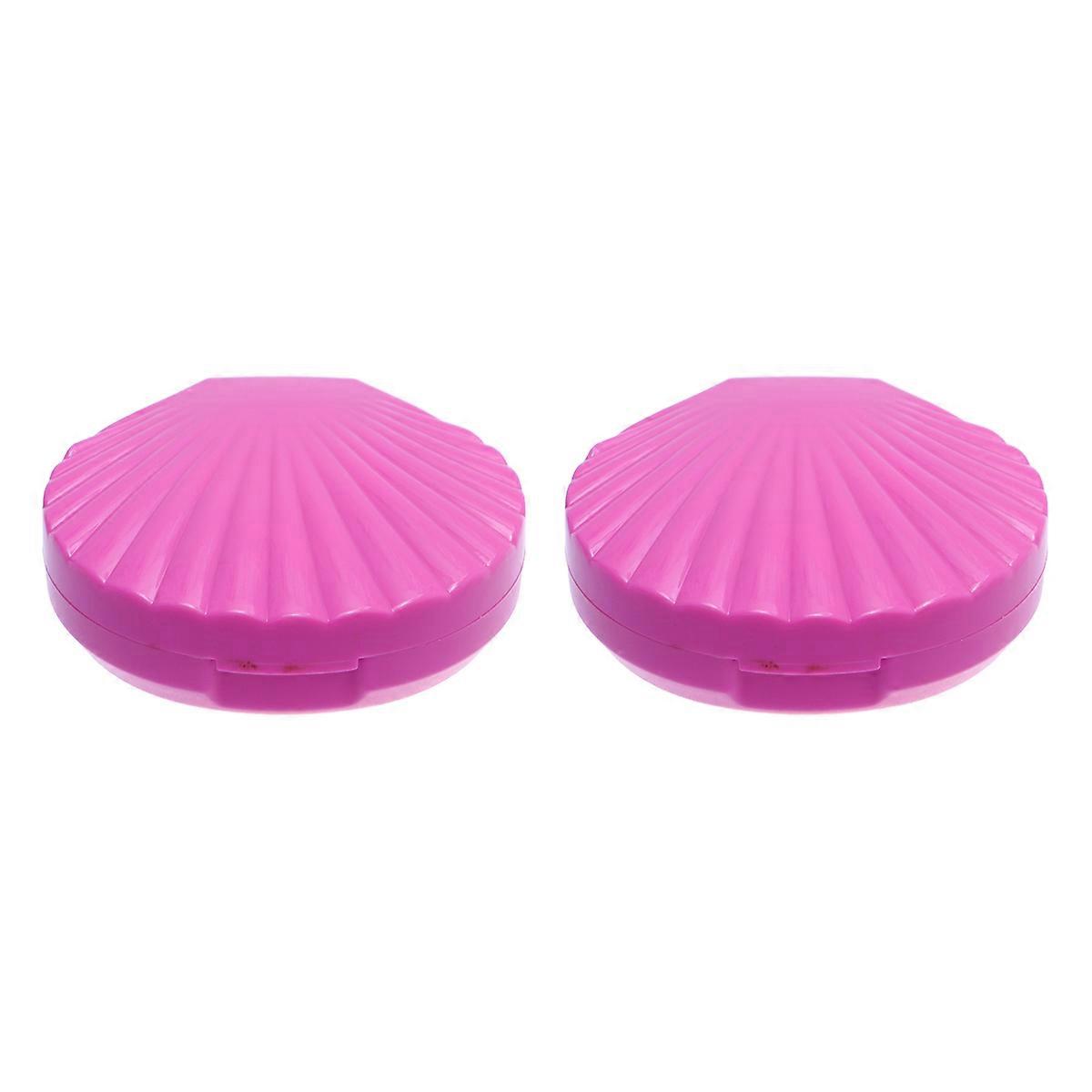 Durable Lens Storage Box Shell Shaped Lense Case For Travel 2Pcs
