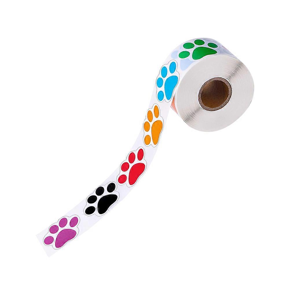 Stickers Labels Lovely Animal Footprints Handmade Decals Paper Sealing Christmas Notebook Decoration 1 Roll