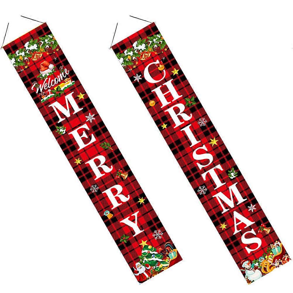 Lovely Christmas Couplets for Decor with Polyester Material Perfect for Outdoor Party Xmas 1 Pair