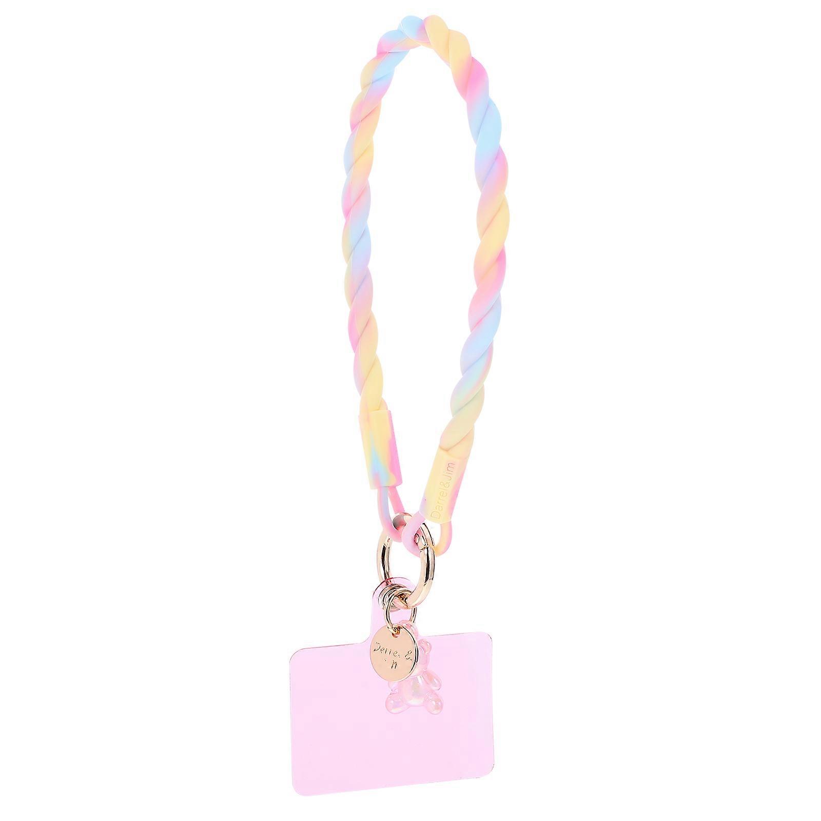 Gradient Decorative Phone Strap Silicone Lanyard Lightweight Stylish Accessory for Phones Cameras Keys Easy Carrying Design