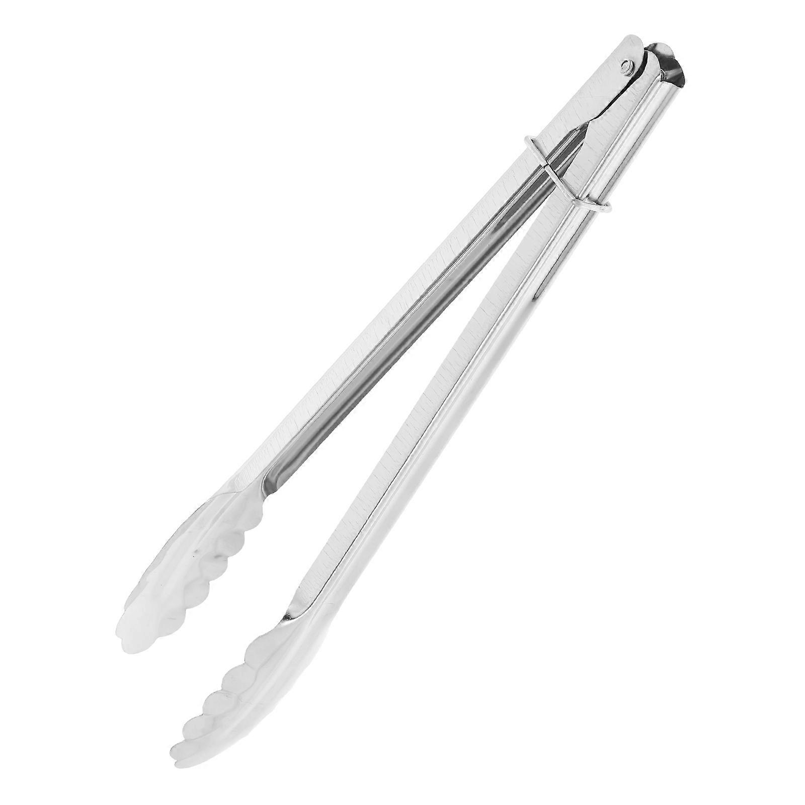 Heat Resistant Metal Tongs for Barbecue Enthusiasts Baking and Cooking Sleek Modern Design 1Set
