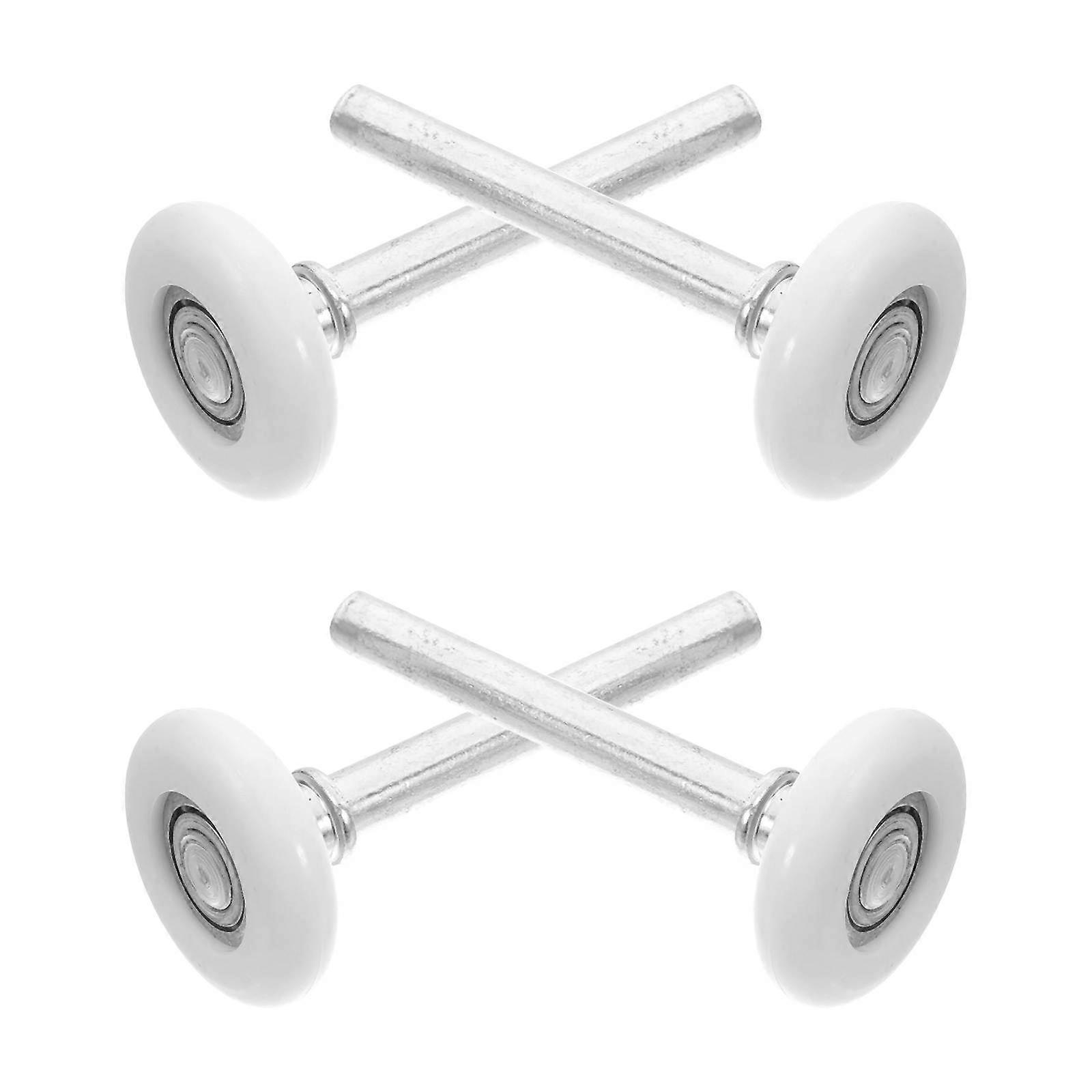 Garage Door Rollers Silent Operation Nylon White For Residential Use 4Pack