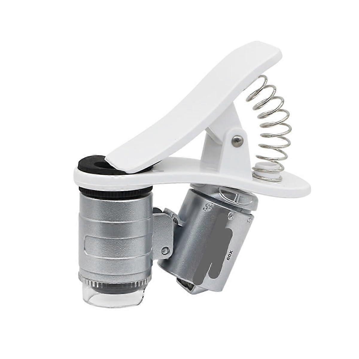 Accessories for laboratory microscopes 60x phone clip microscope, with LED  bright field