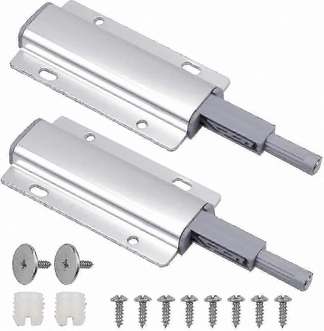 Magnetic Push-to-Open Drawer Locks, 2 Pack, Door Opener Cushion for Cabinets