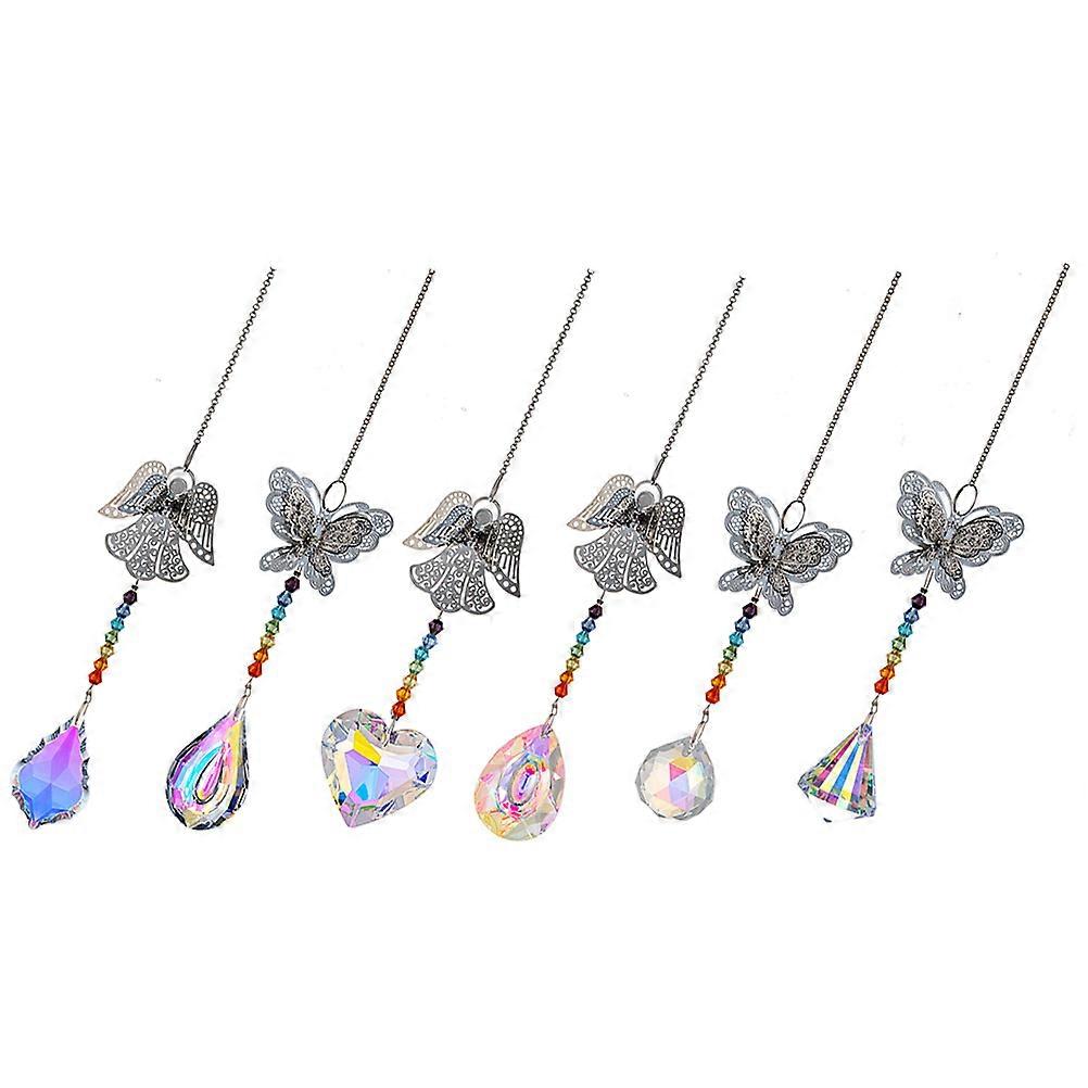Hanging Crystal Decorative Sun Catcher Pendant Prisms 6pcs Rainbow Maker Cat Suncatchers for Window Garden
