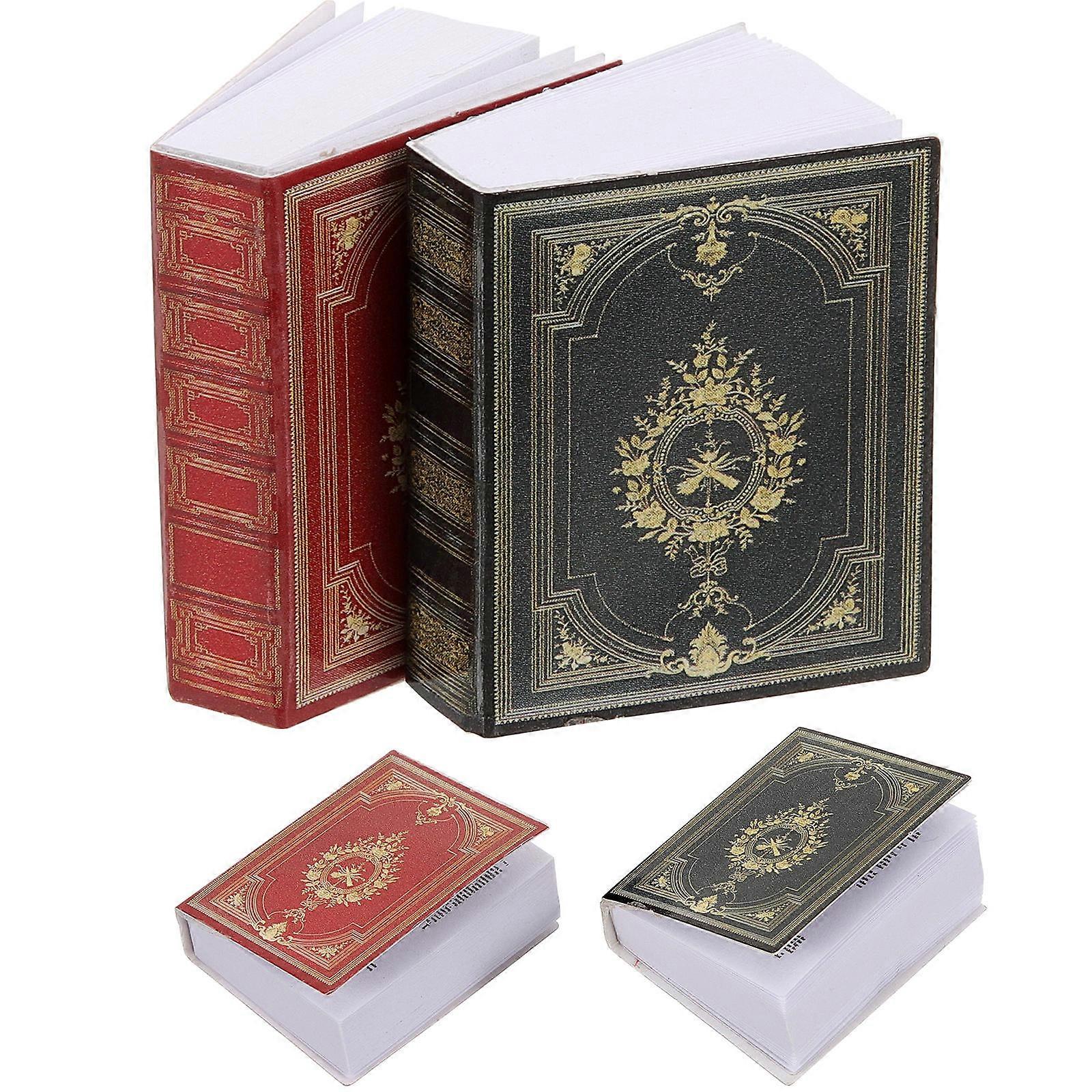 Miniature Decorative Books for Doll House Play Set of 4 Assorted Color Tiny Books
