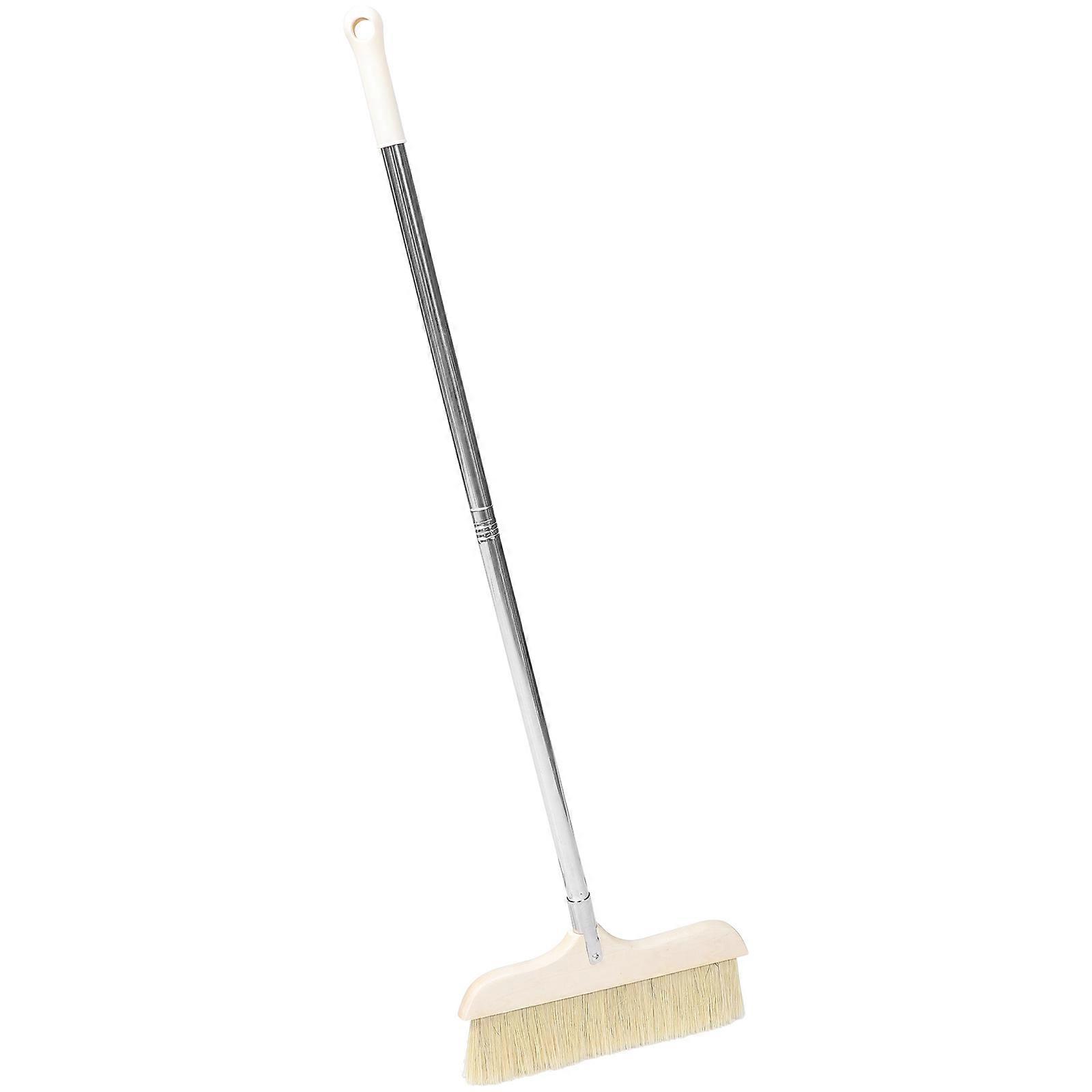 Indoor Broom for Home Cleaning Soft Bristle Detachable Lightweight with Hanging Hole Black 57 Inch