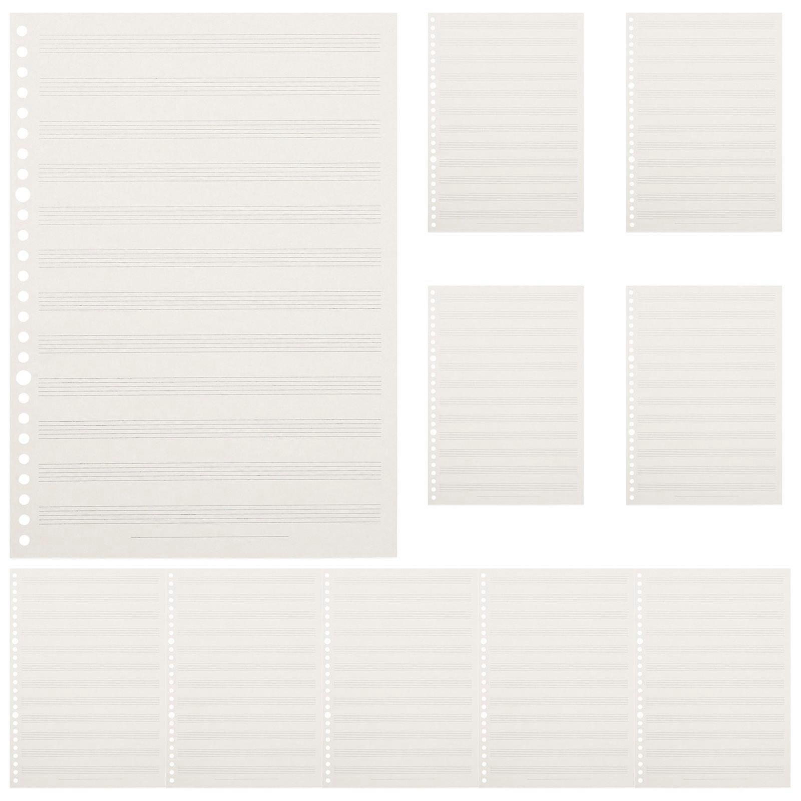Sheet Music Blank Professional Music Learning Interchangeable Sheets For Musicians Orchestras Versatile Usage White 25.50X18.00X0.50cm Reliable 1Set