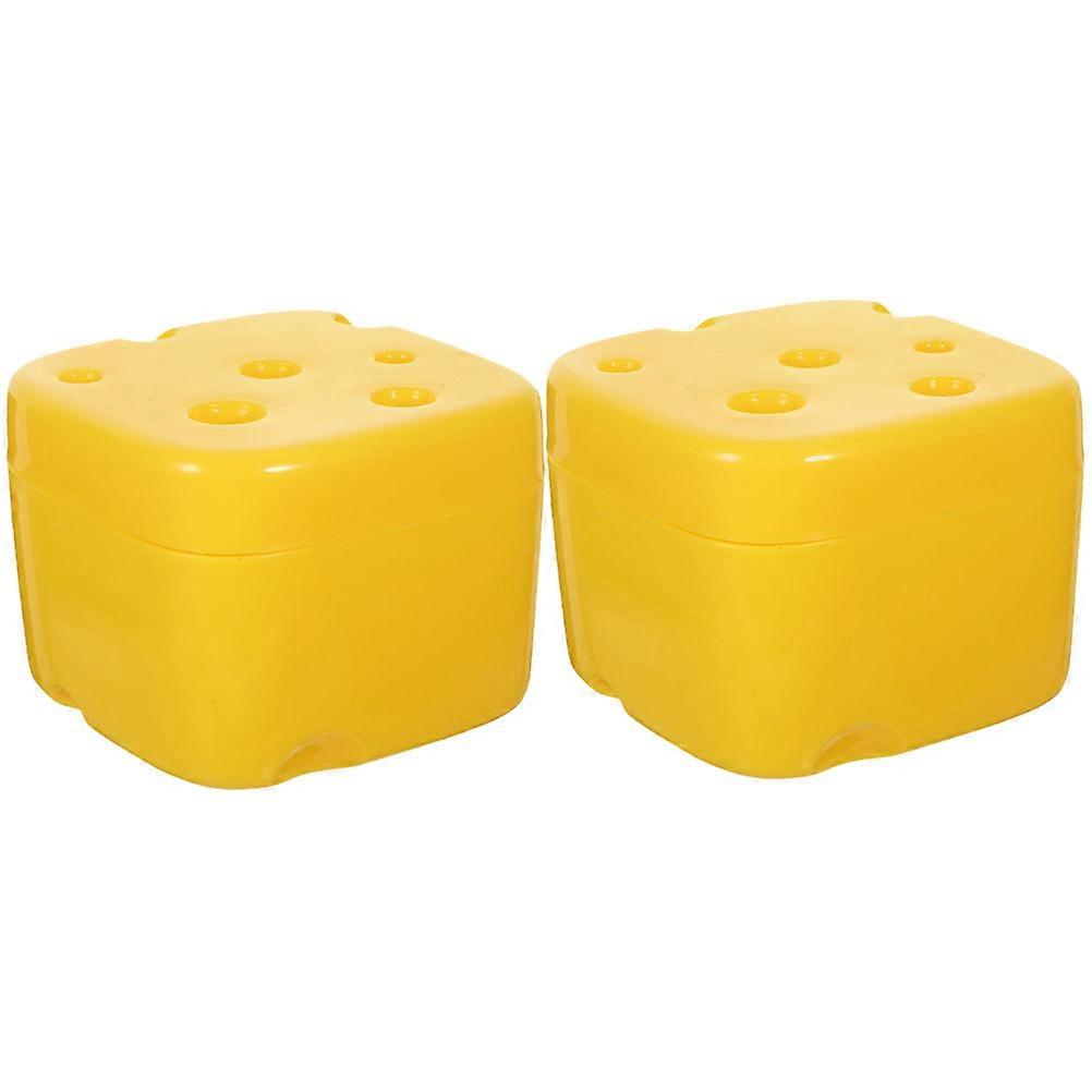 Yellow Cheese Storage Containers for Fridge Use Safe Reusable Plastic Boxes Keep Fresh