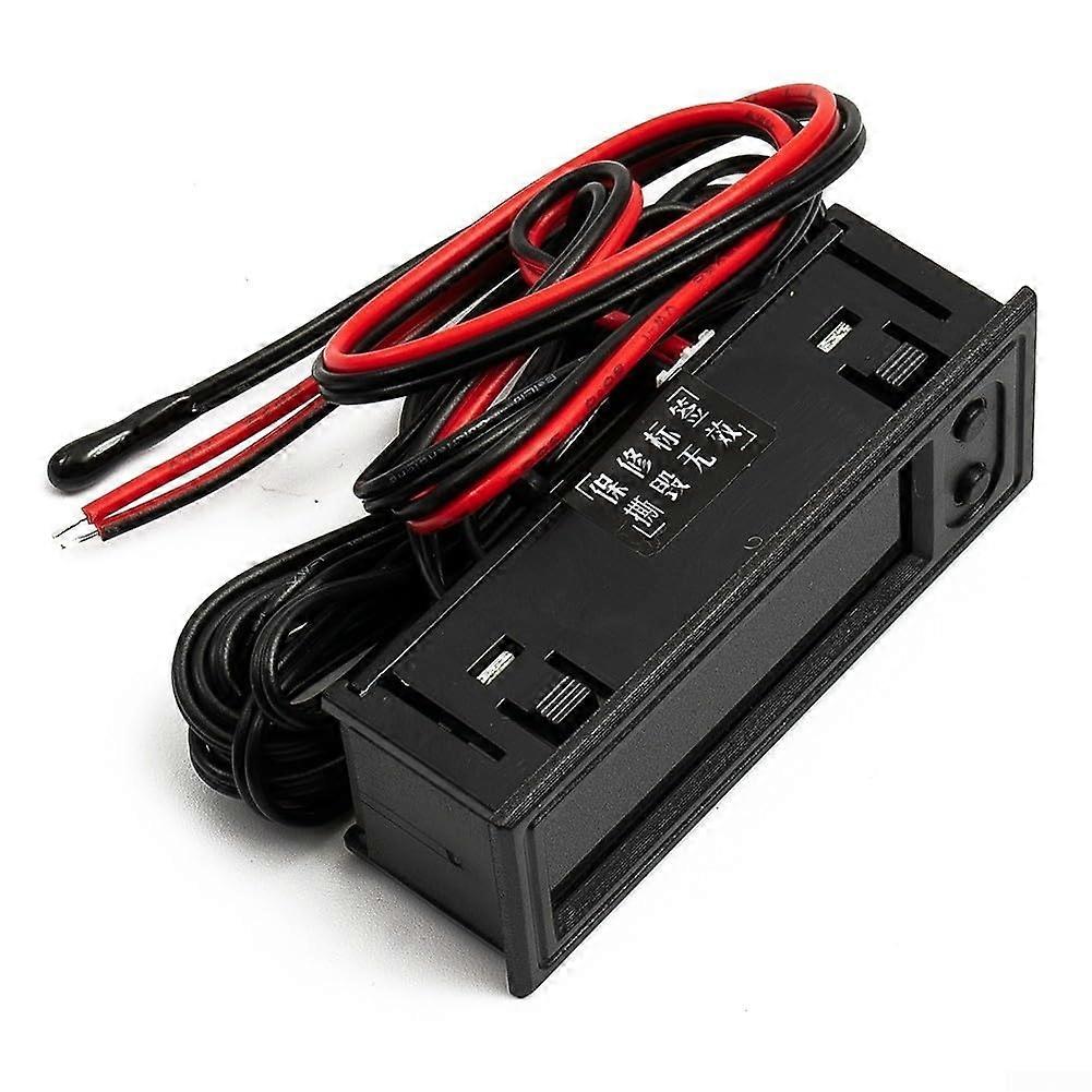 Essential Car Kit 12V Thermometer Voltmeter Clock LED Digital Display Large Electronic Screen Bright and Easy to See (Red)