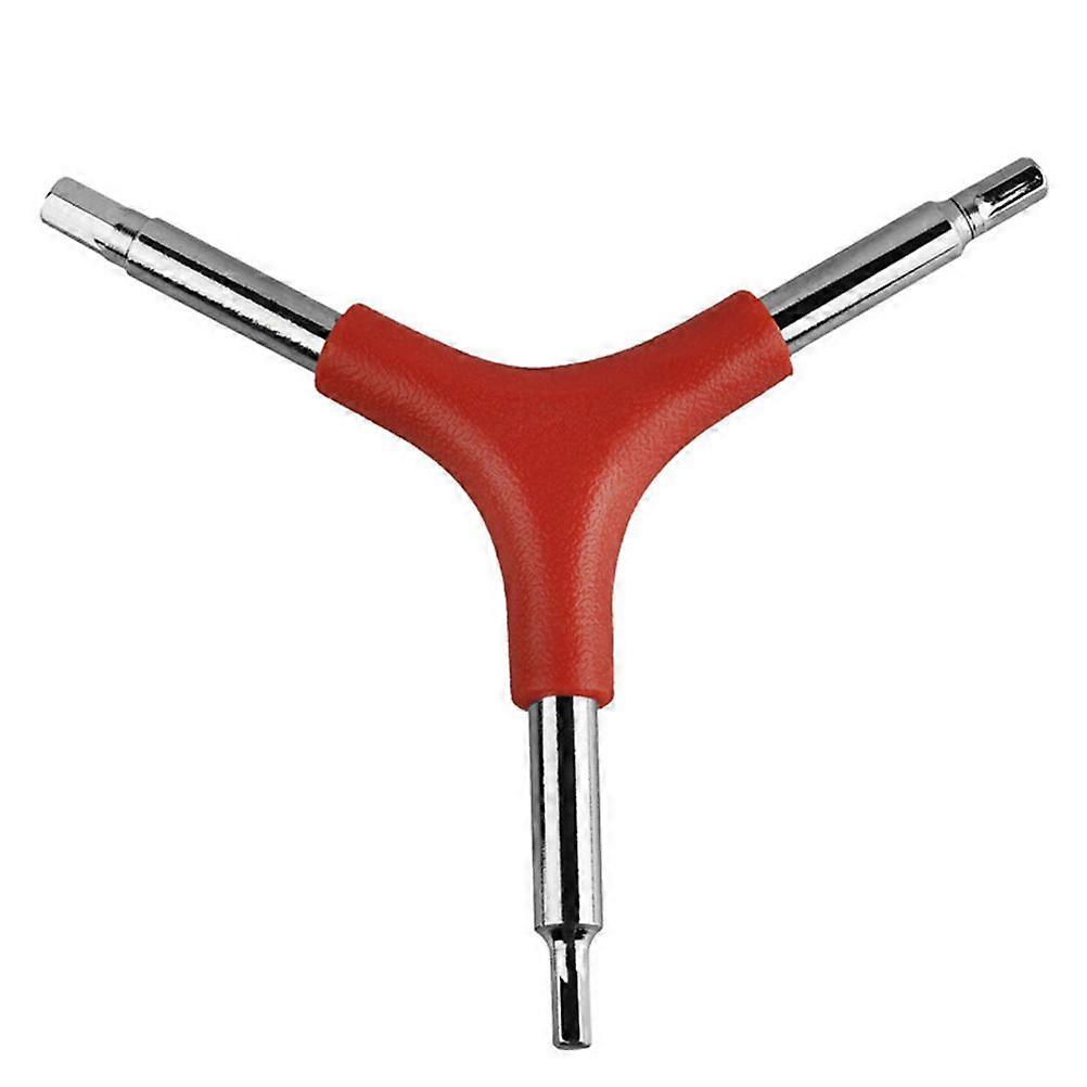 3 Pcs Allen Wrench Hex Key Tool Set Steel Construction Y Shaped Spanner (Red)