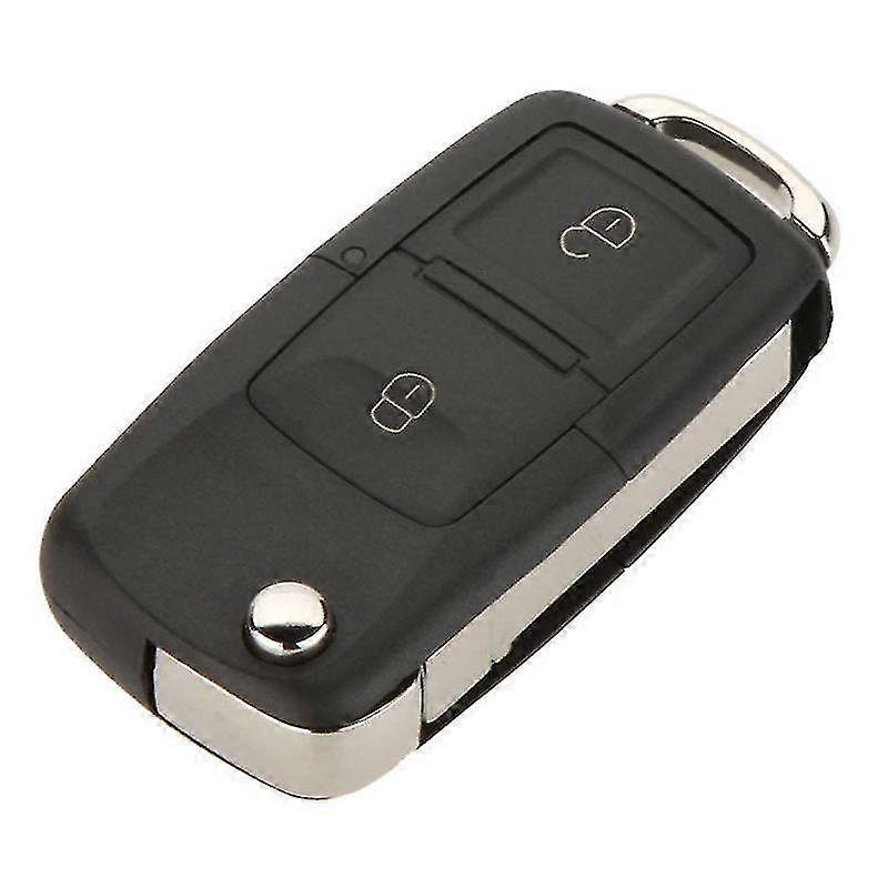 Replacement 2 Button Keyless Entry Remote Flip Folding Car Key Fob Shell Case and Button Pad Compat SZRH A-GB