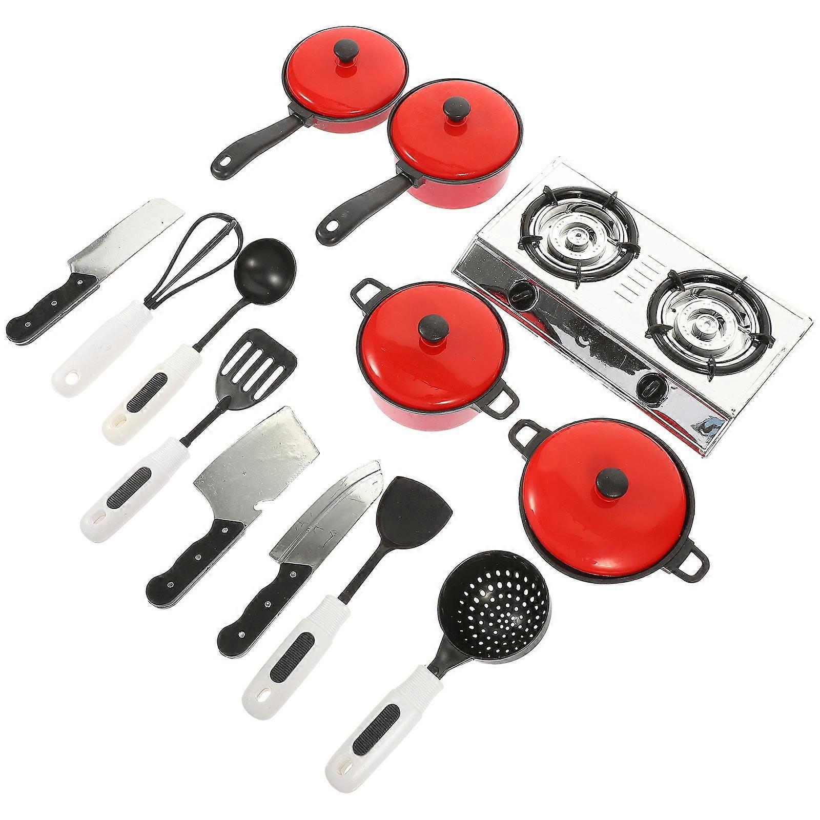 1 Set of Mini Cooking Pot Toys for Simulation Kitchen Play and Cooking Fun