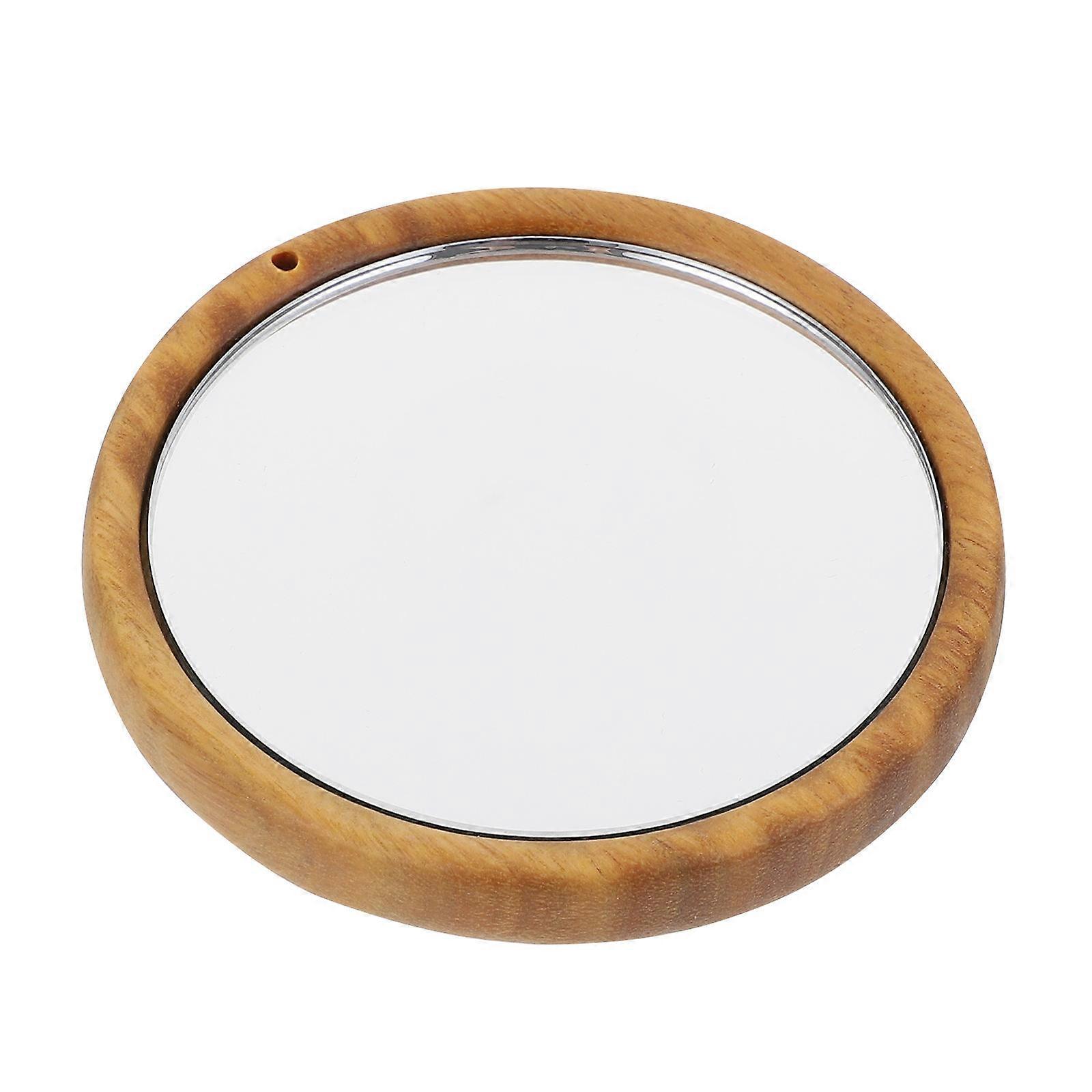Brown Portable Mini Makeup Mirror for Daily Use with and Durable Synthetic Material 1pc