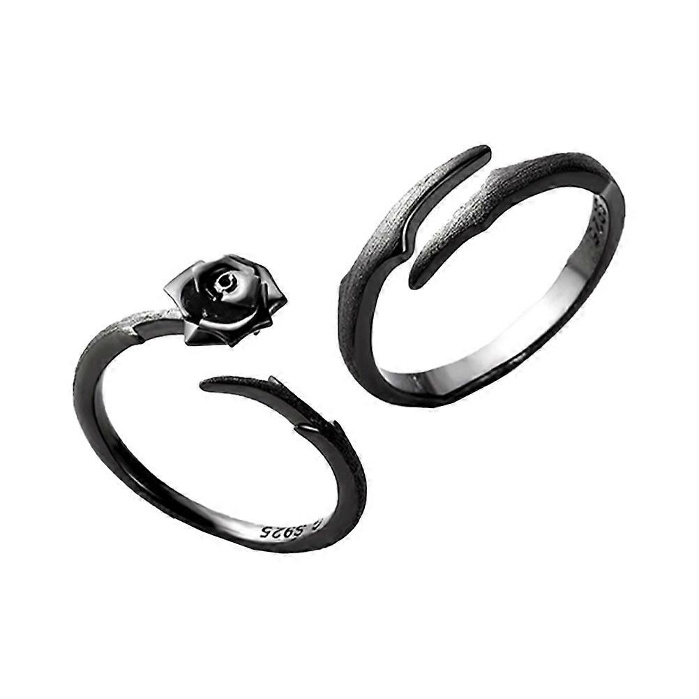 خواتم الذيل الإبداعية مطابقة المجوهرات للأزواج خواتم الإصبع الزخرفية للحفلات مقاس 2X2 سم 2 قطعة