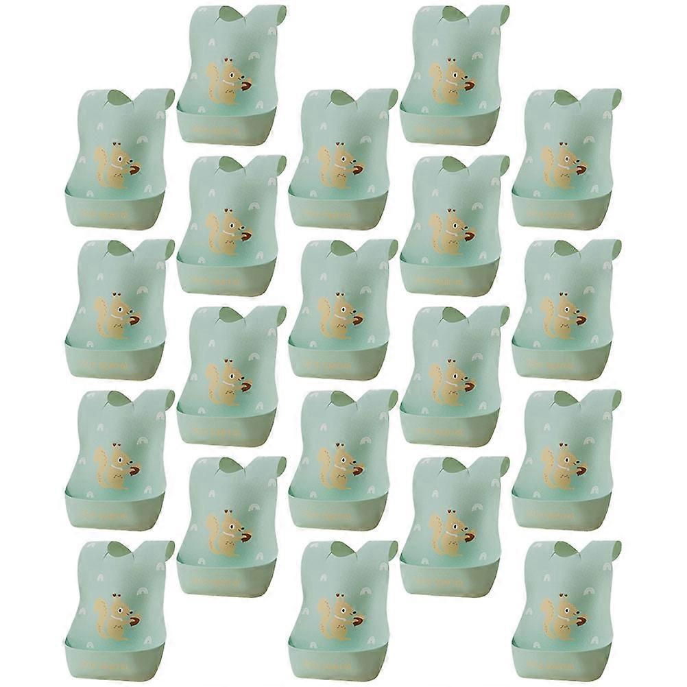 Clothes Protection Infant Teething Bibs 20Pcs For Babies At Home Use Saliva Absorption 13.76X9.24X0.39in